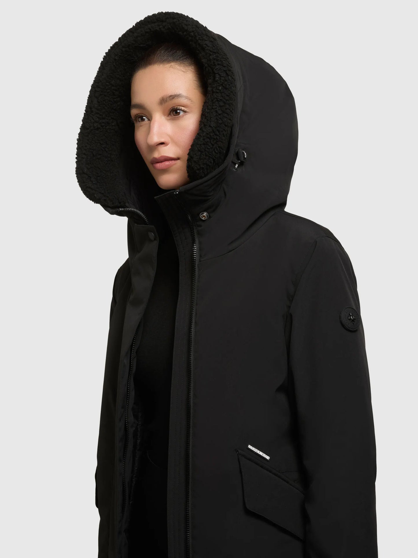 khujo Damen Mantel Agneta2 schwarz