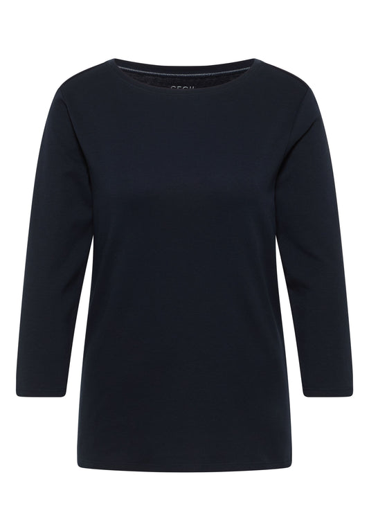 Cecil Damen Basic Shirt XXL blau