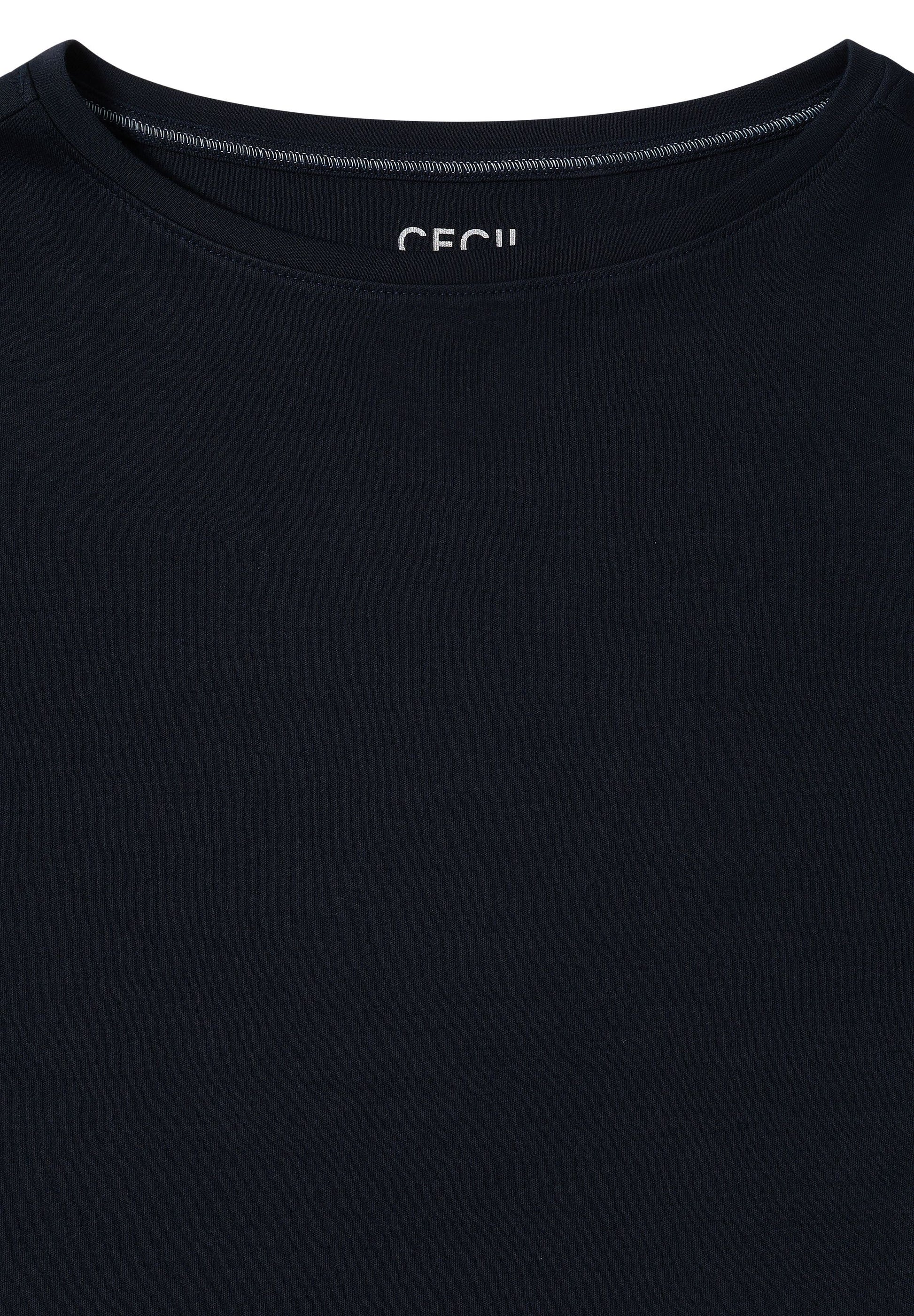 Cecil Damen Basic Shirt blau