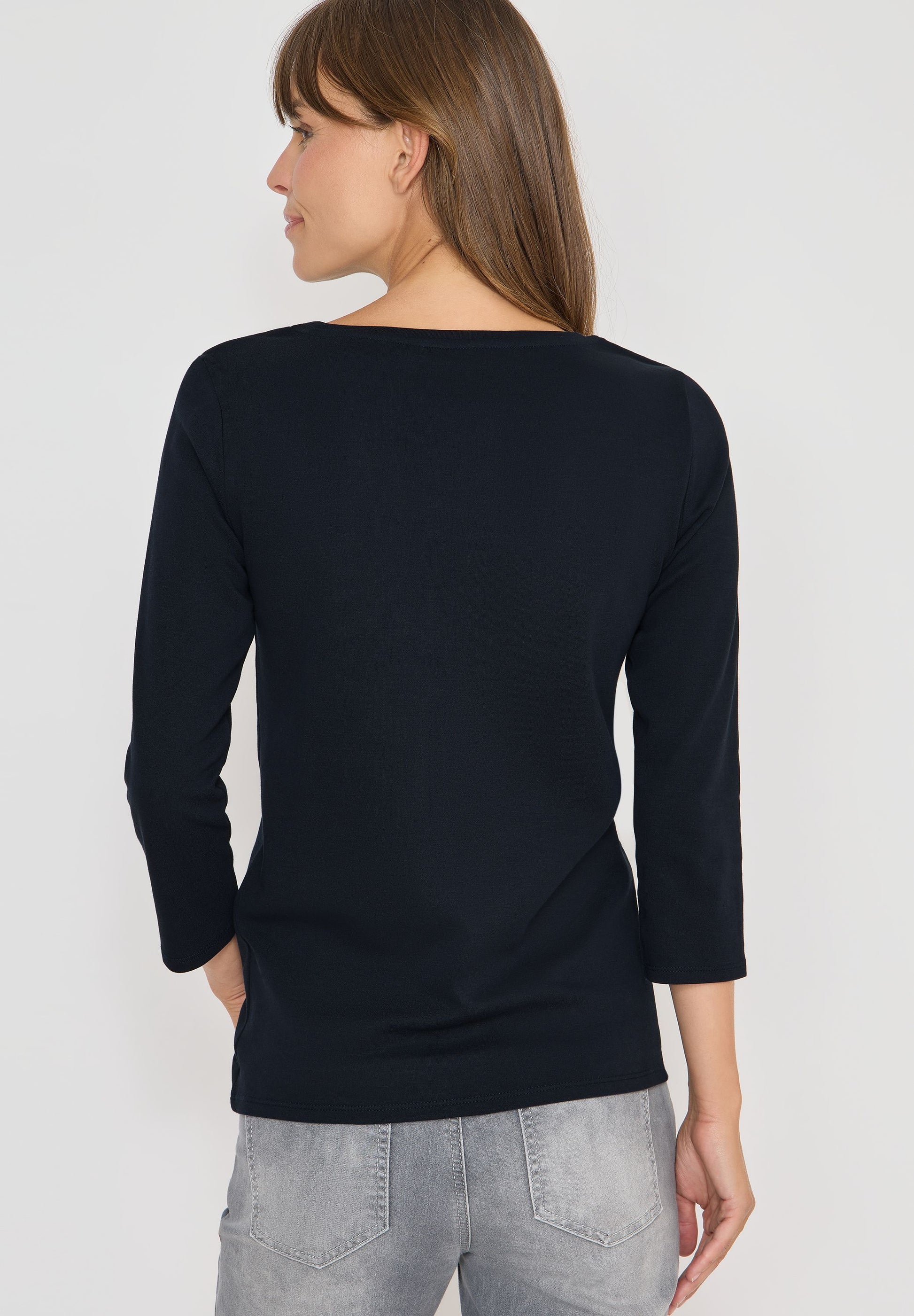 Cecil Damen Basic Shirt blau