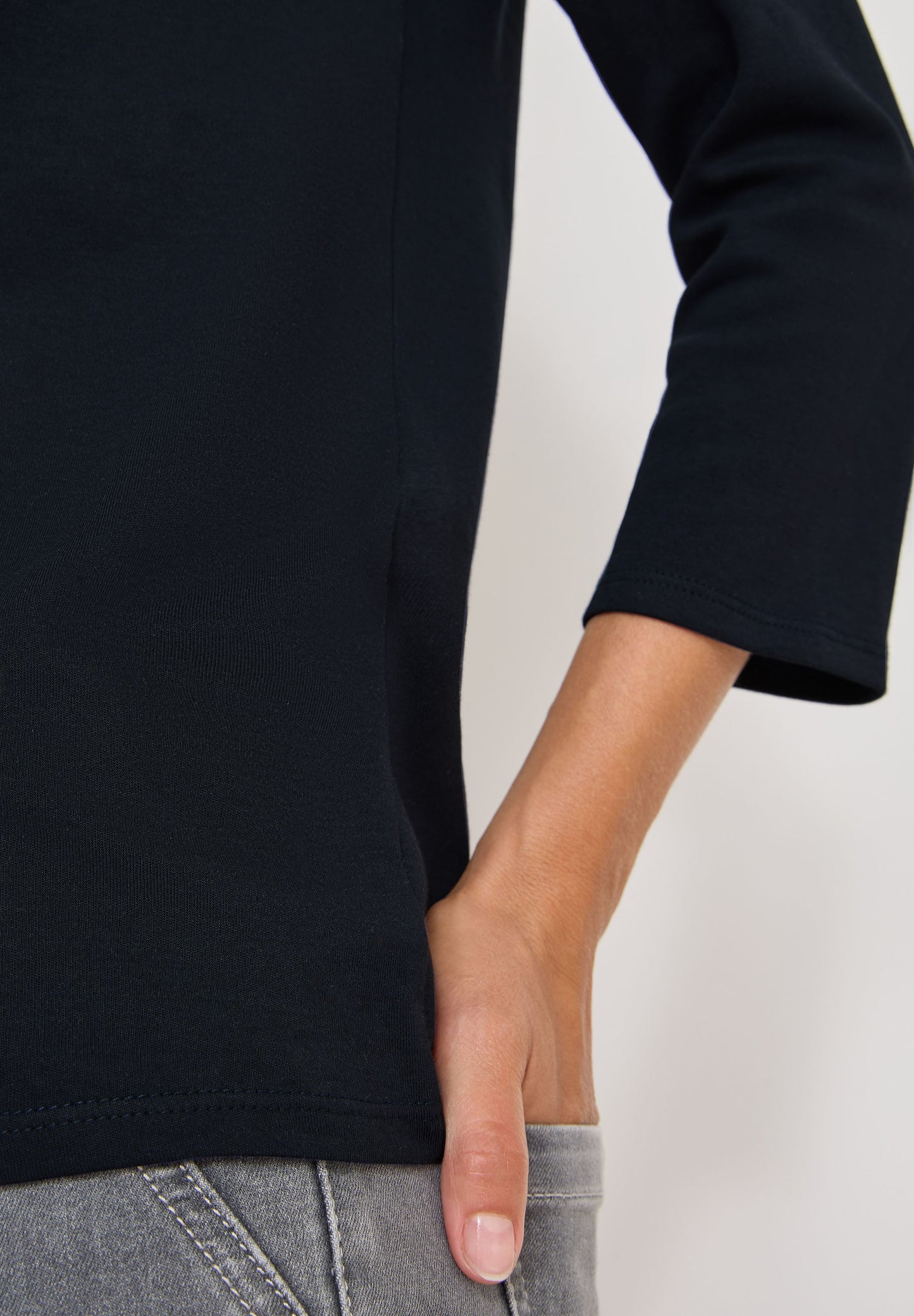 Cecil Damen Basic Shirt blau