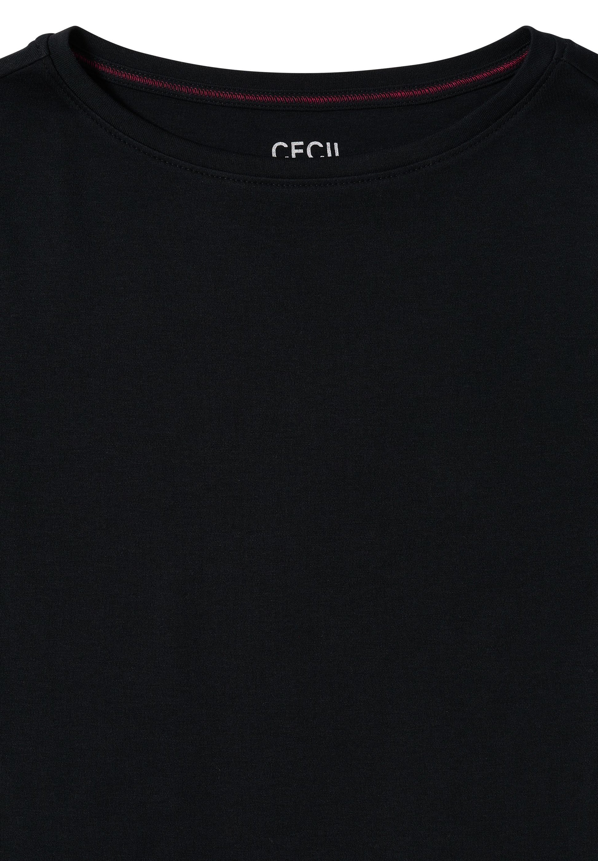 Cecil Damen Basic Shirt schwarz