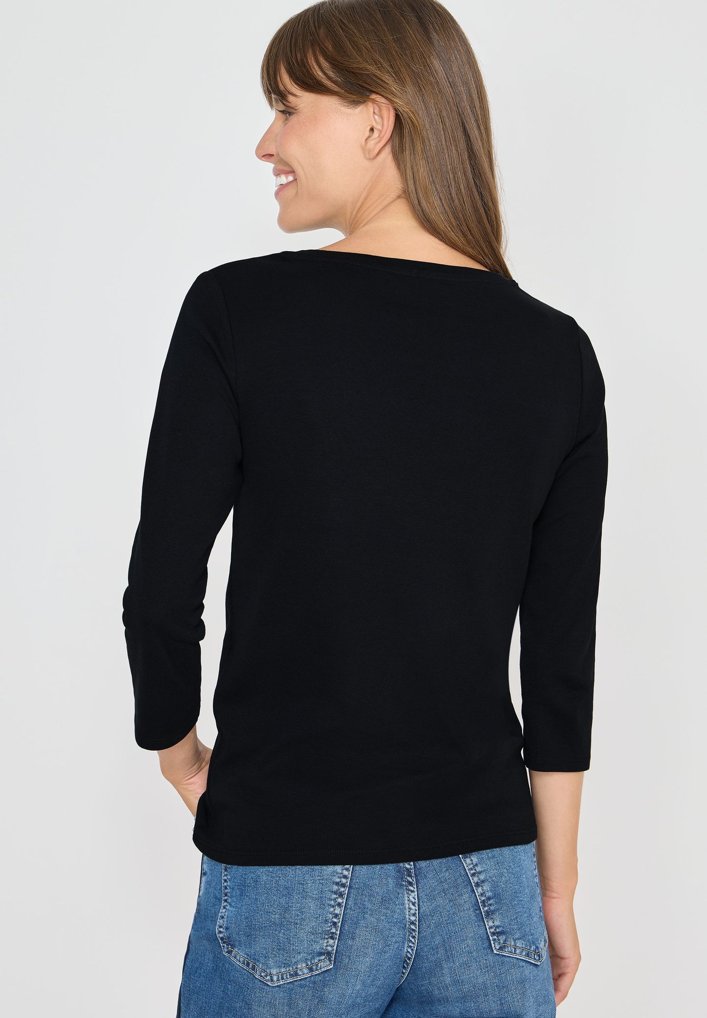 Cecil Damen Basic Shirt schwarz