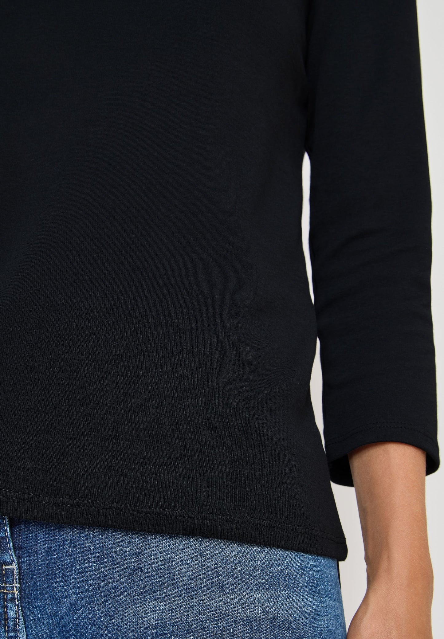 Cecil Damen Basic Shirt schwarz
