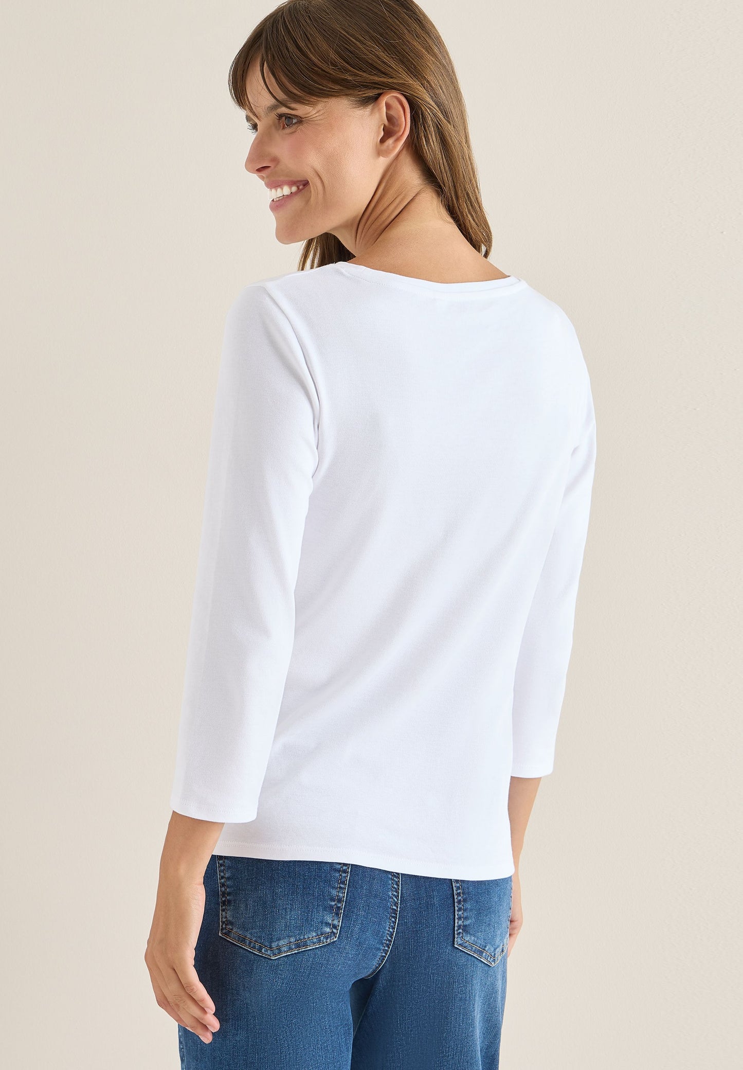 Cecil Damen Basic Shirt weiß