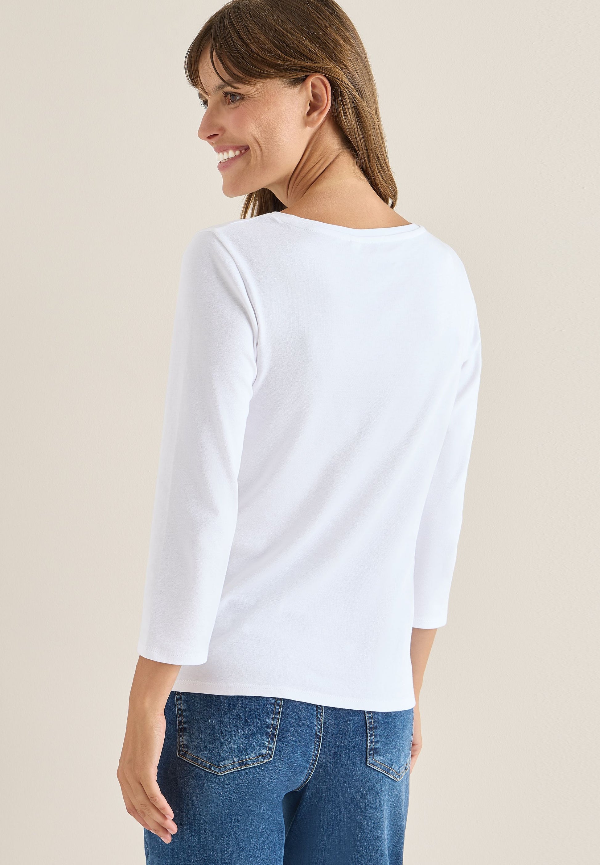 Cecil Damen Basic Shirt weiß