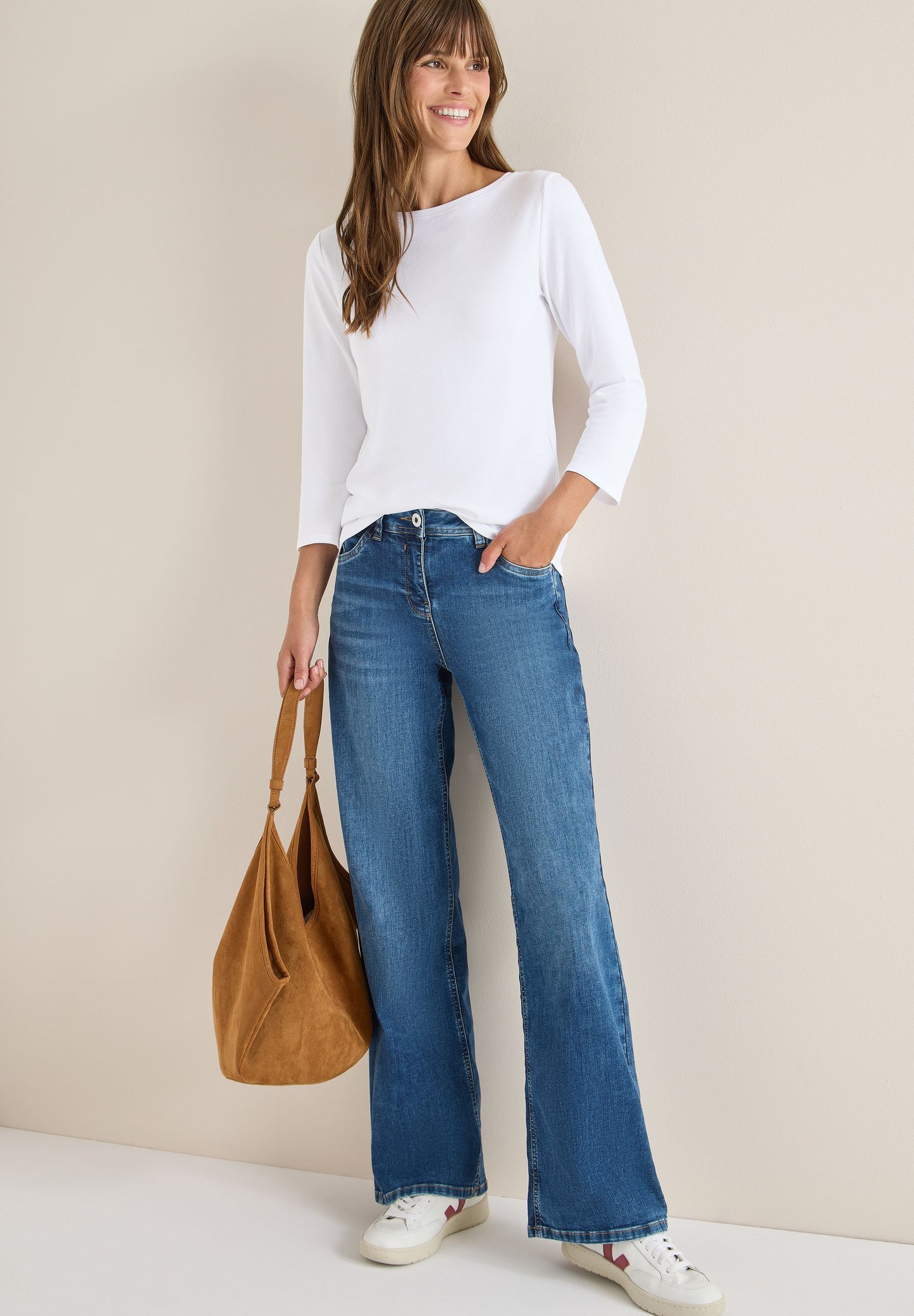 Cecil Damen Basic Shirt weiß