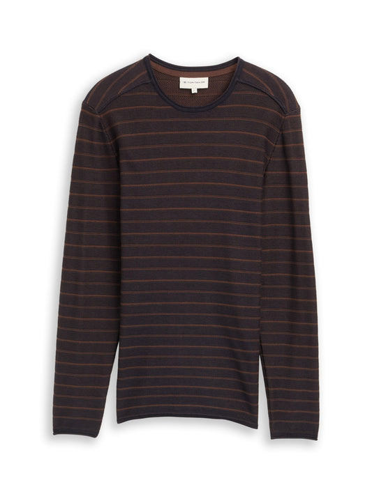 Tom Tailor Herren Pullover braun