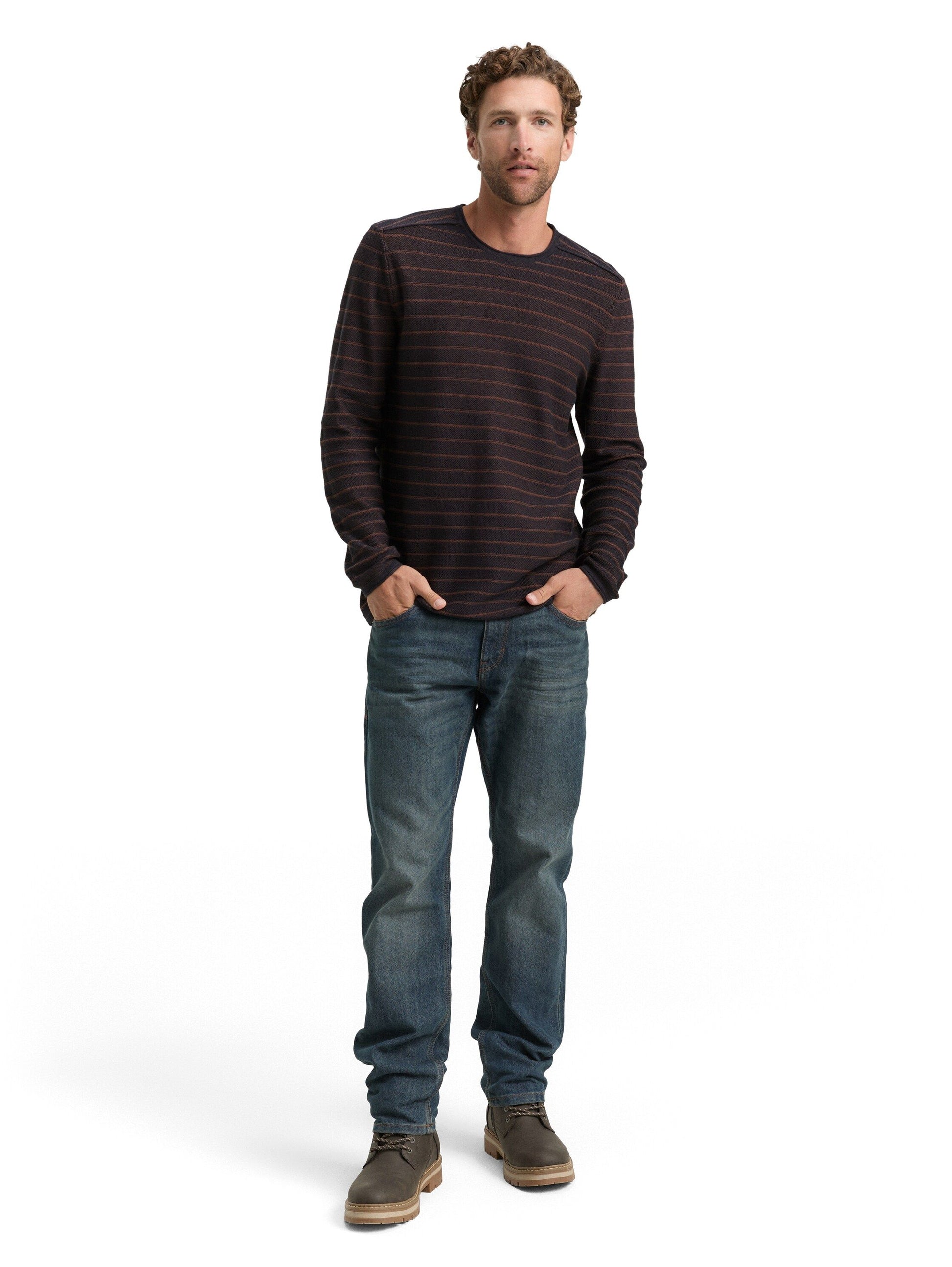 Tom Tailor Herren Pullover braun
