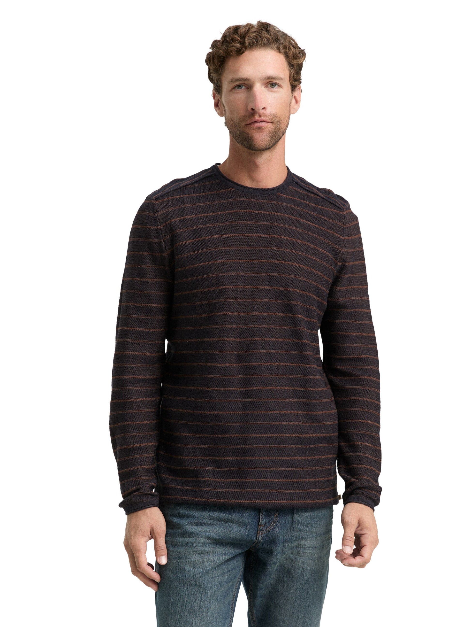 Tom Tailor Herren Pullover braun