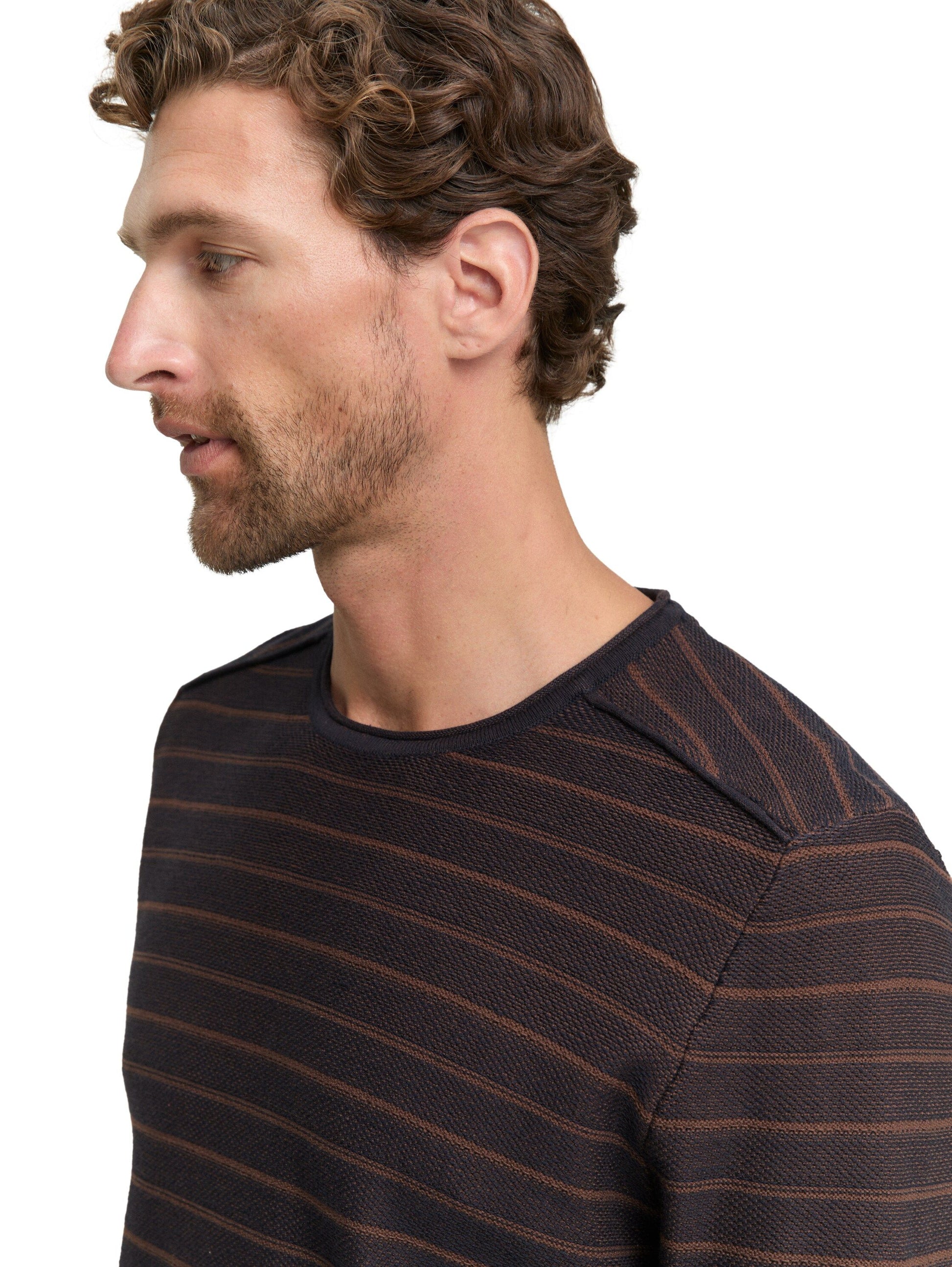 Tom Tailor Herren Pullover braun