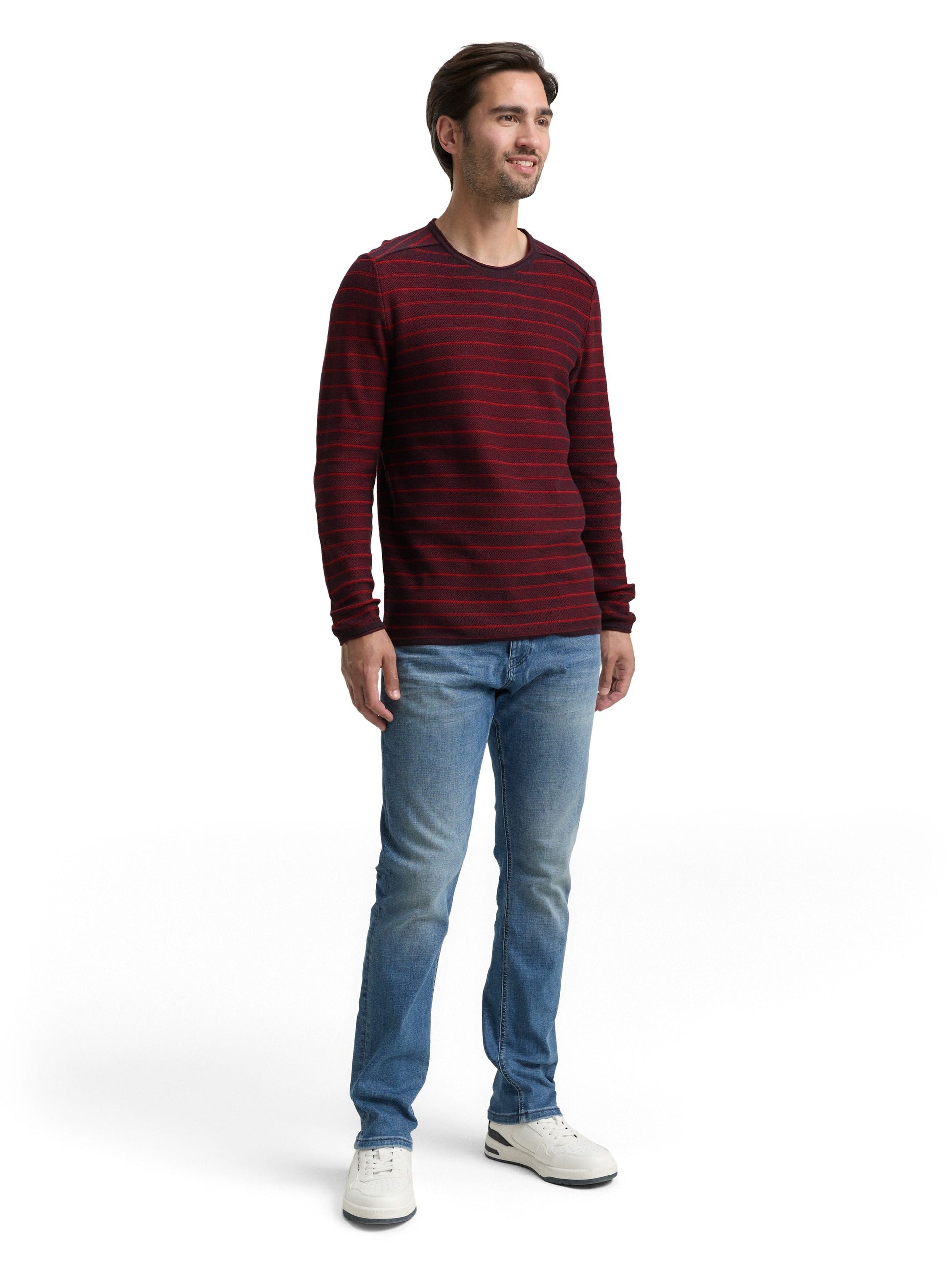 Tom Tailor Herren Strickpullover rot