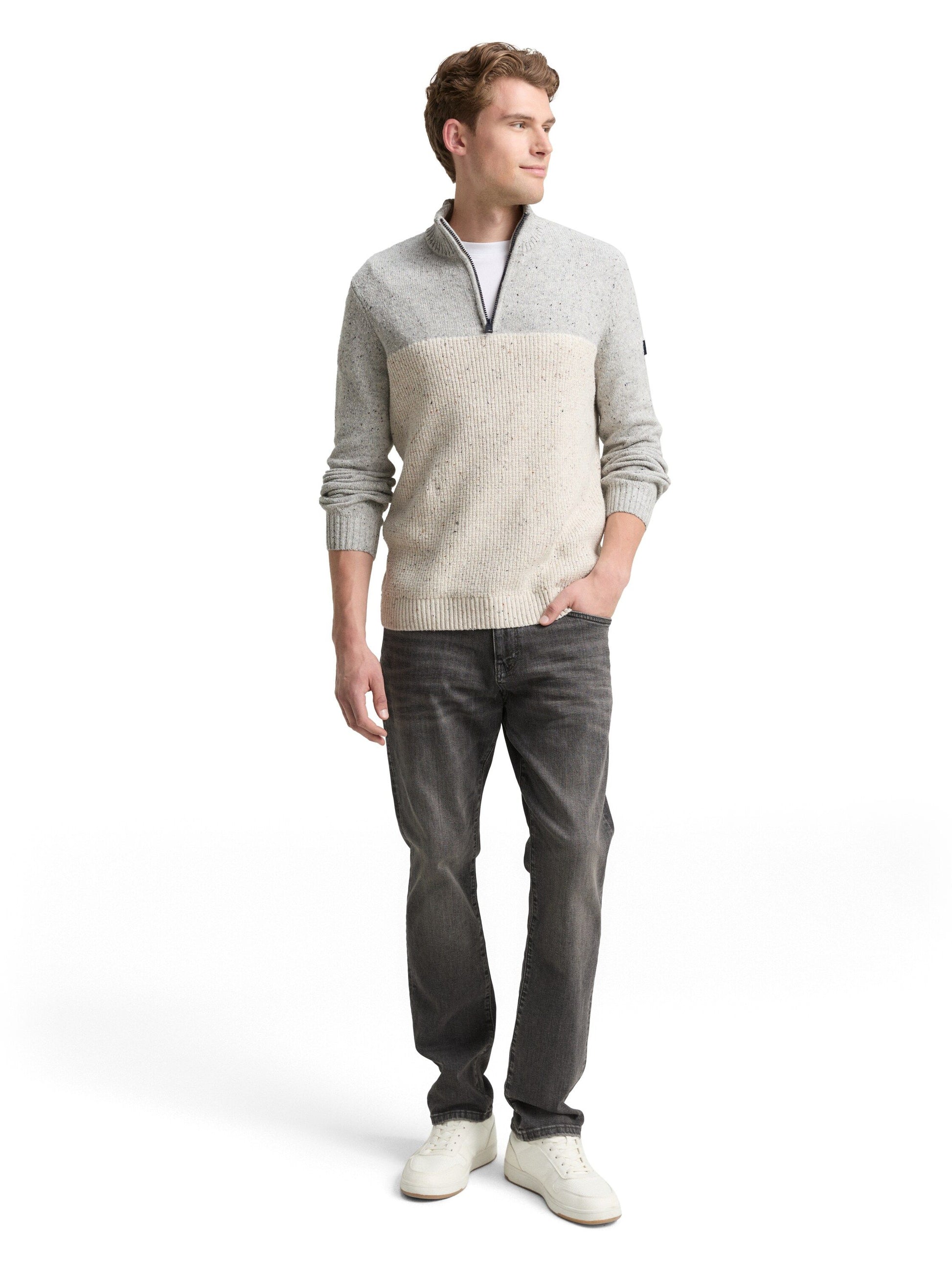 Tom Tailor Herren Pullover weiß