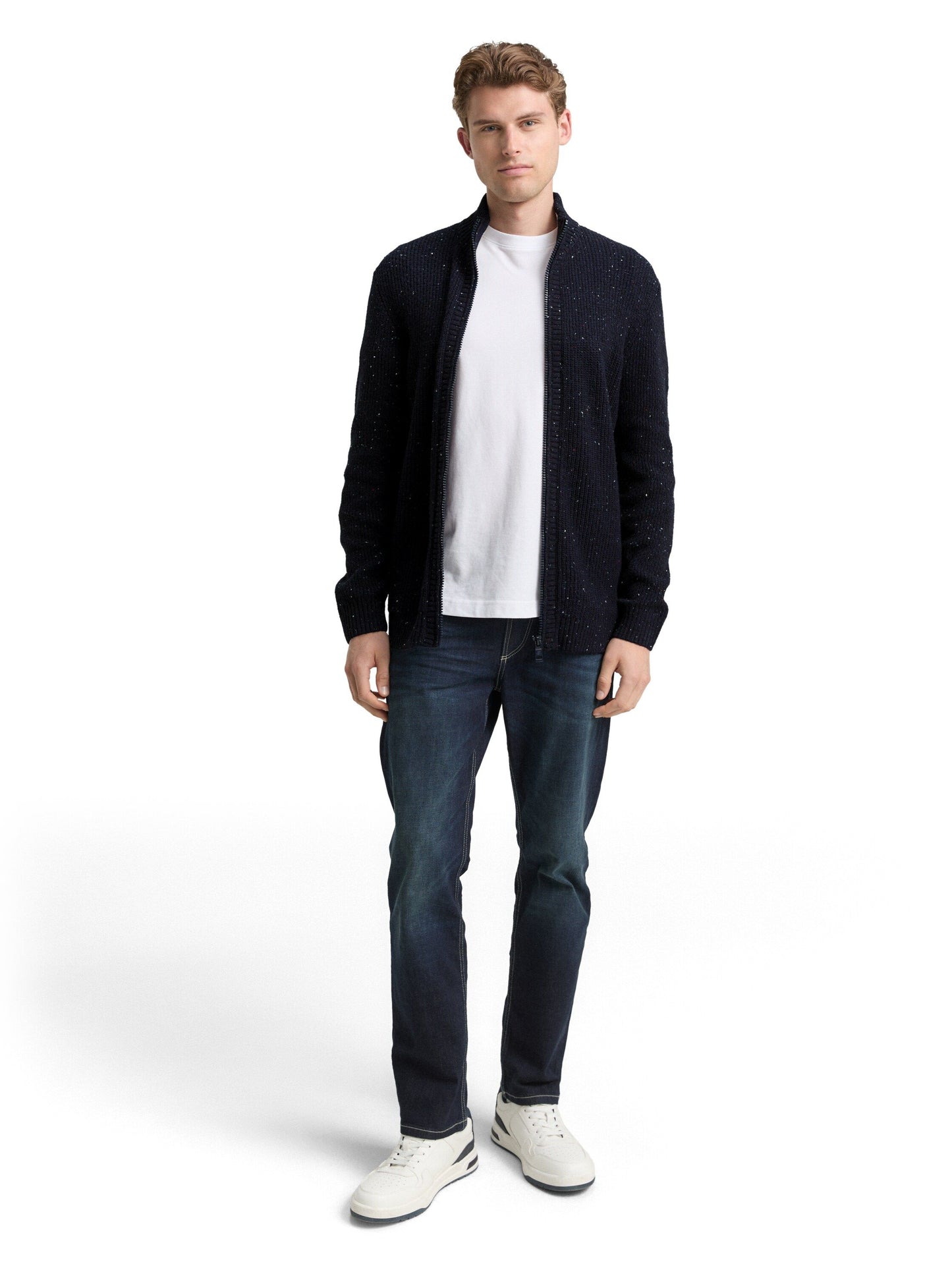Tom Tailor Herren Strickjacke blau