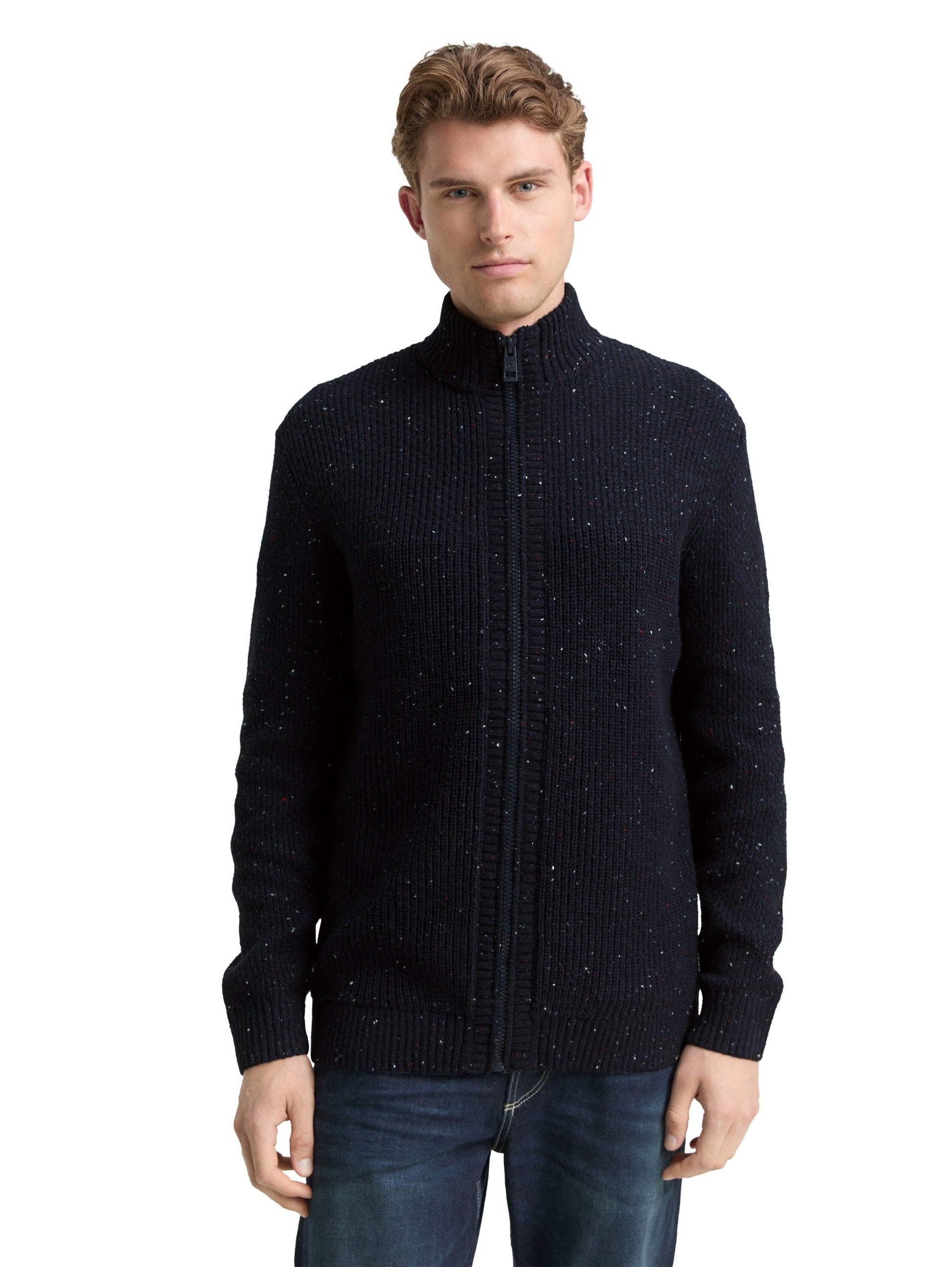 Tom Tailor Herren Strickjacke blau