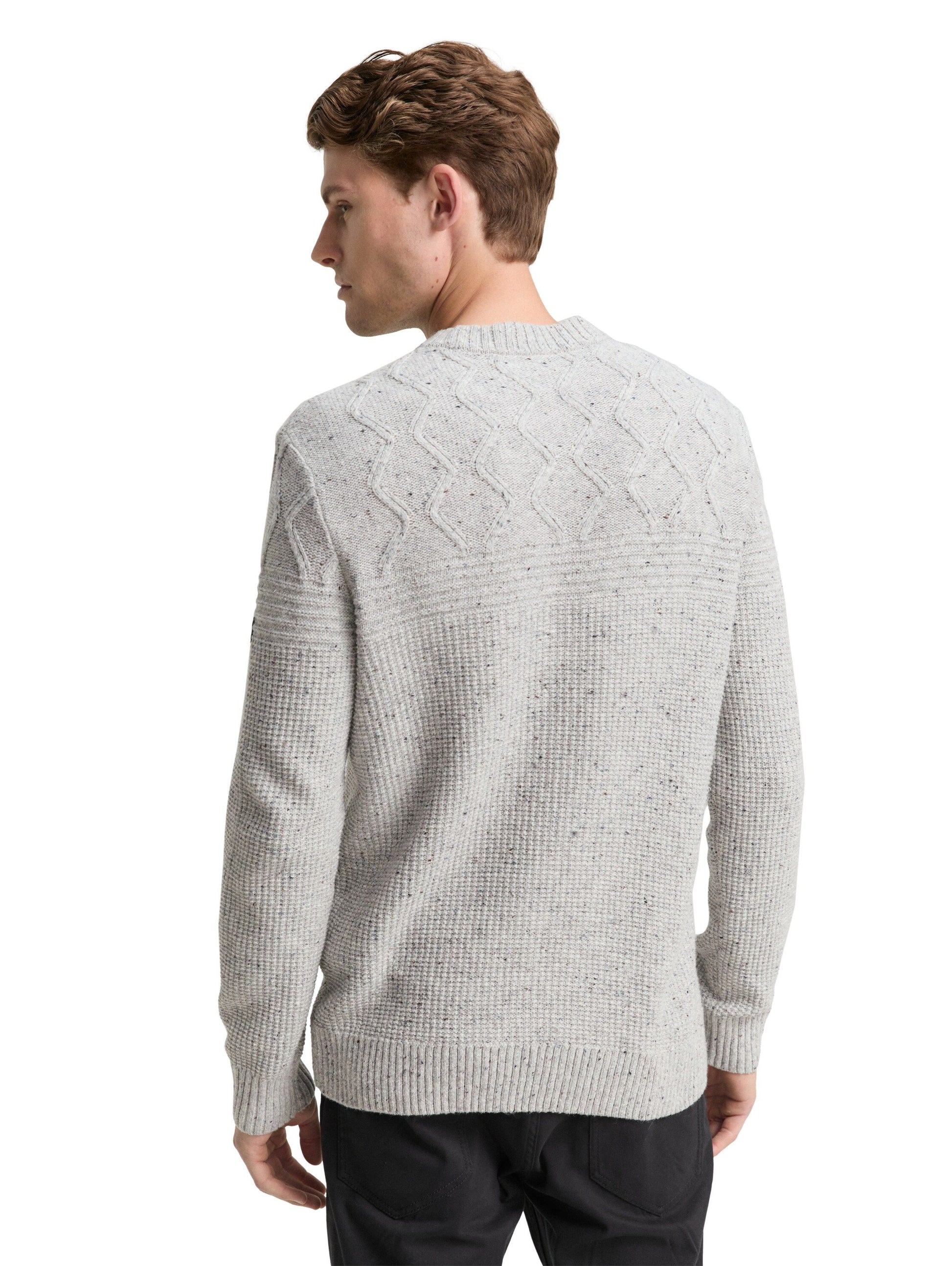 Tom Tailor Herren Pullover grau