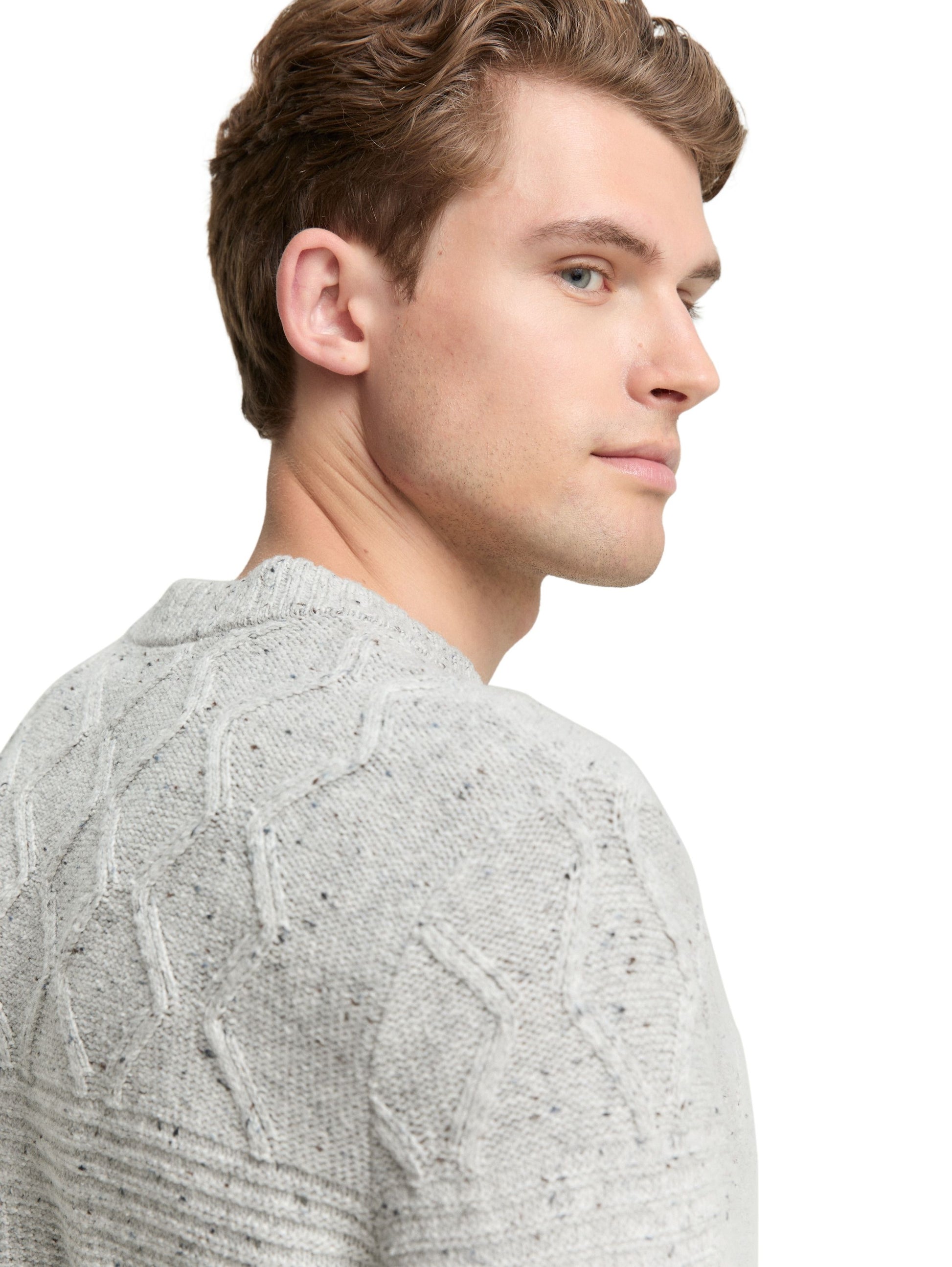 Tom Tailor Herren Pullover grau