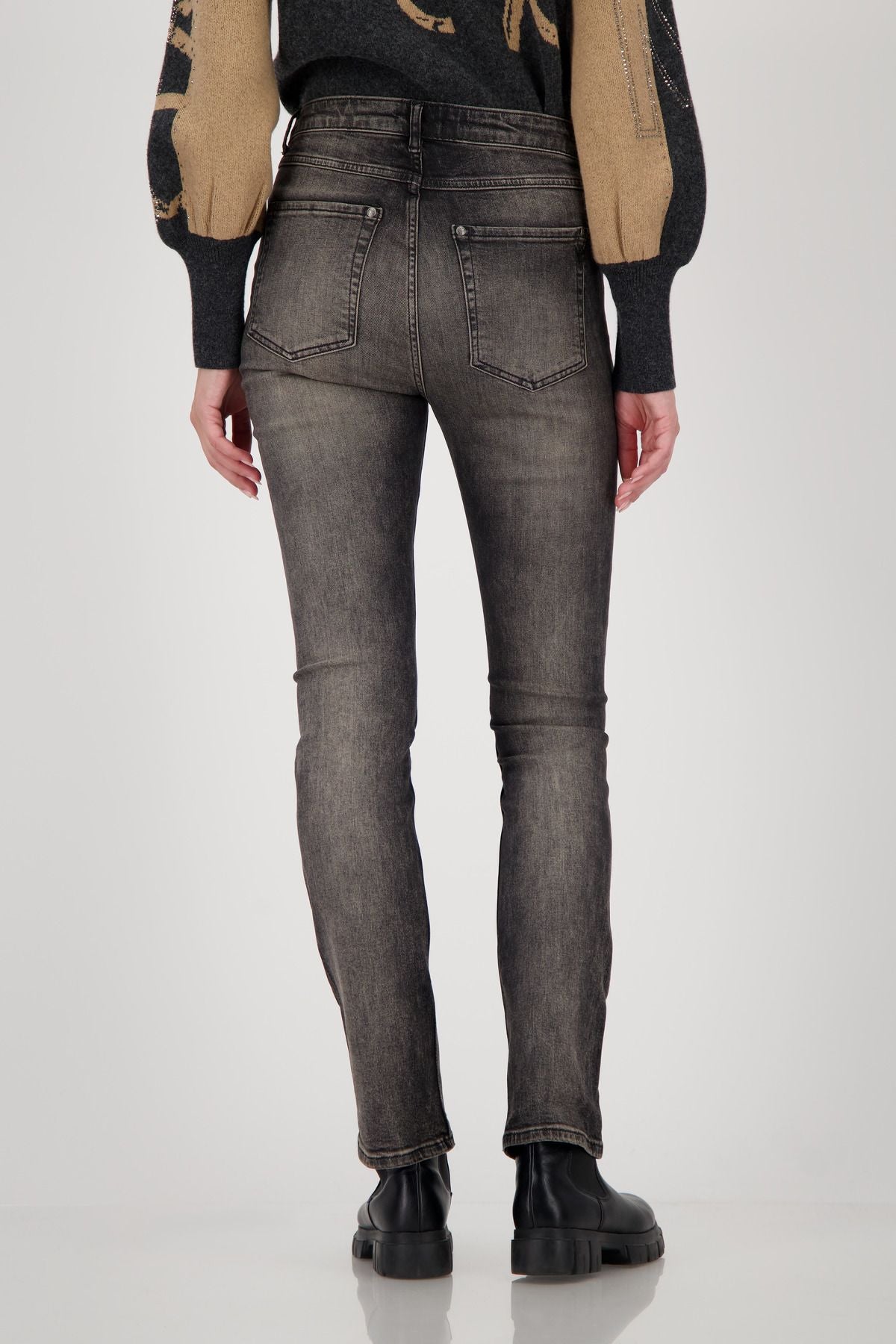 Monari Damen Jeans grau