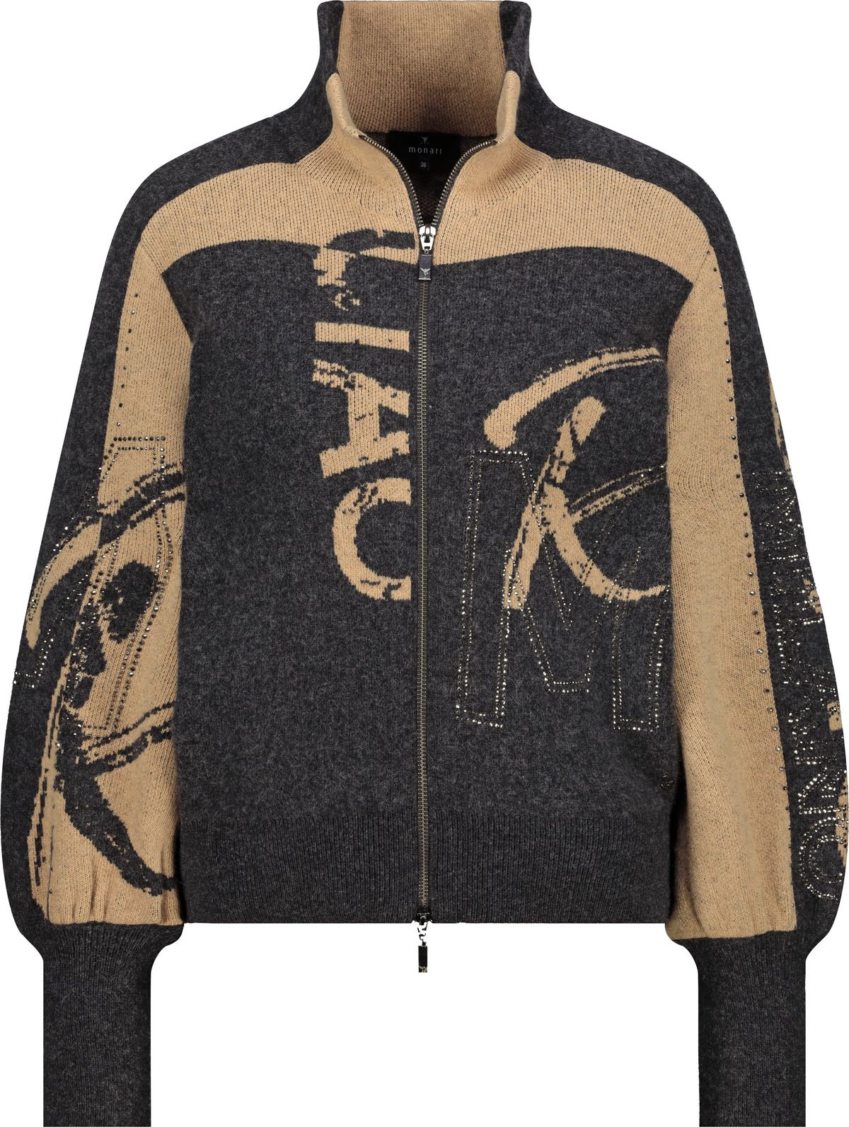 Monari Damen Strickjacke grau