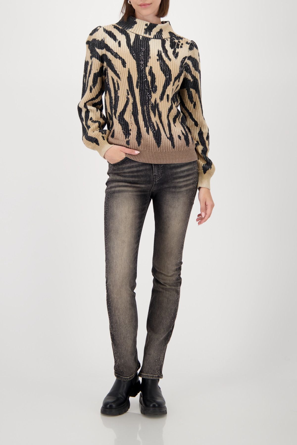 Monari Damen Pullover braun