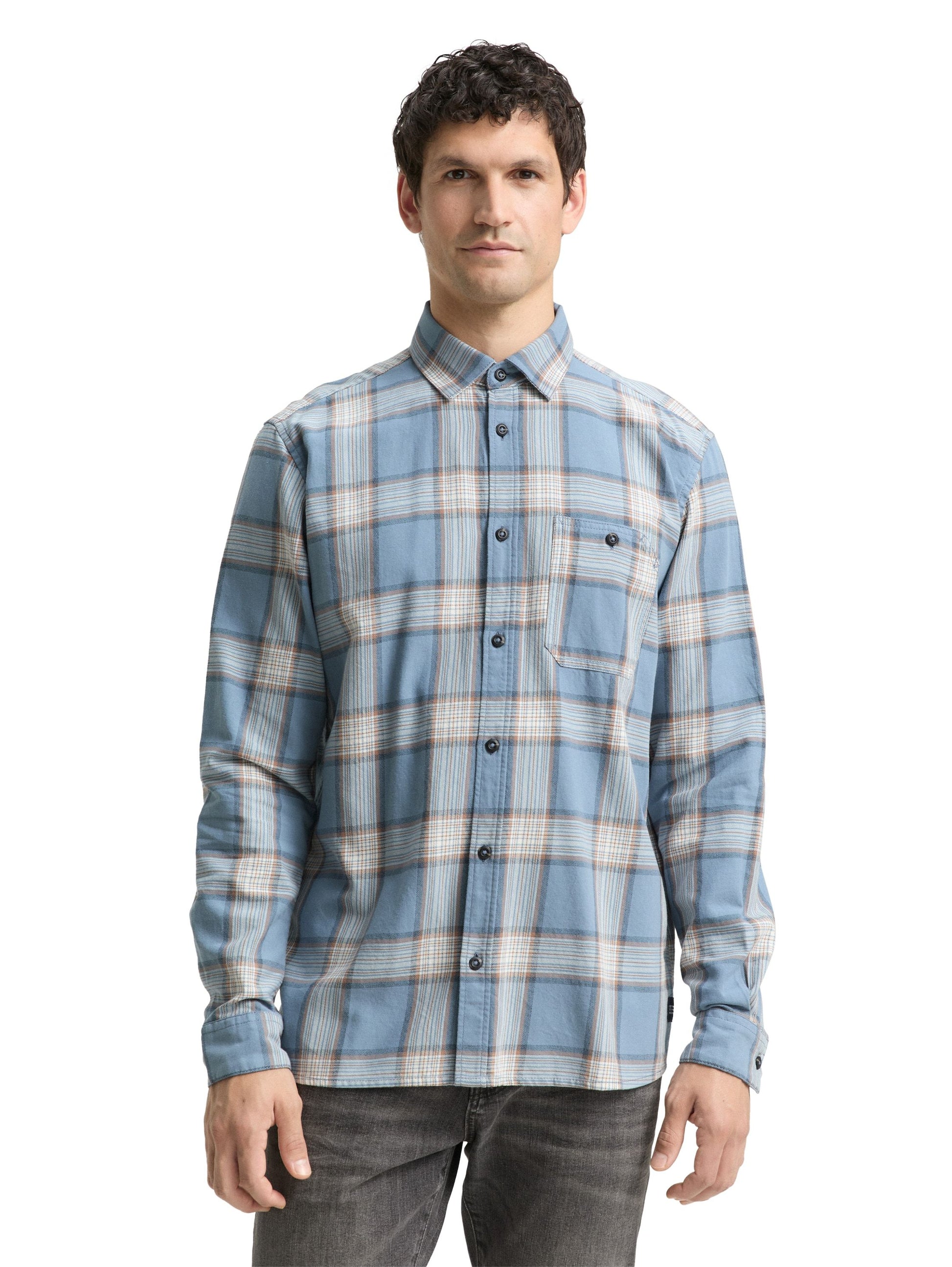 Tom Tailor Herren Hemd blau