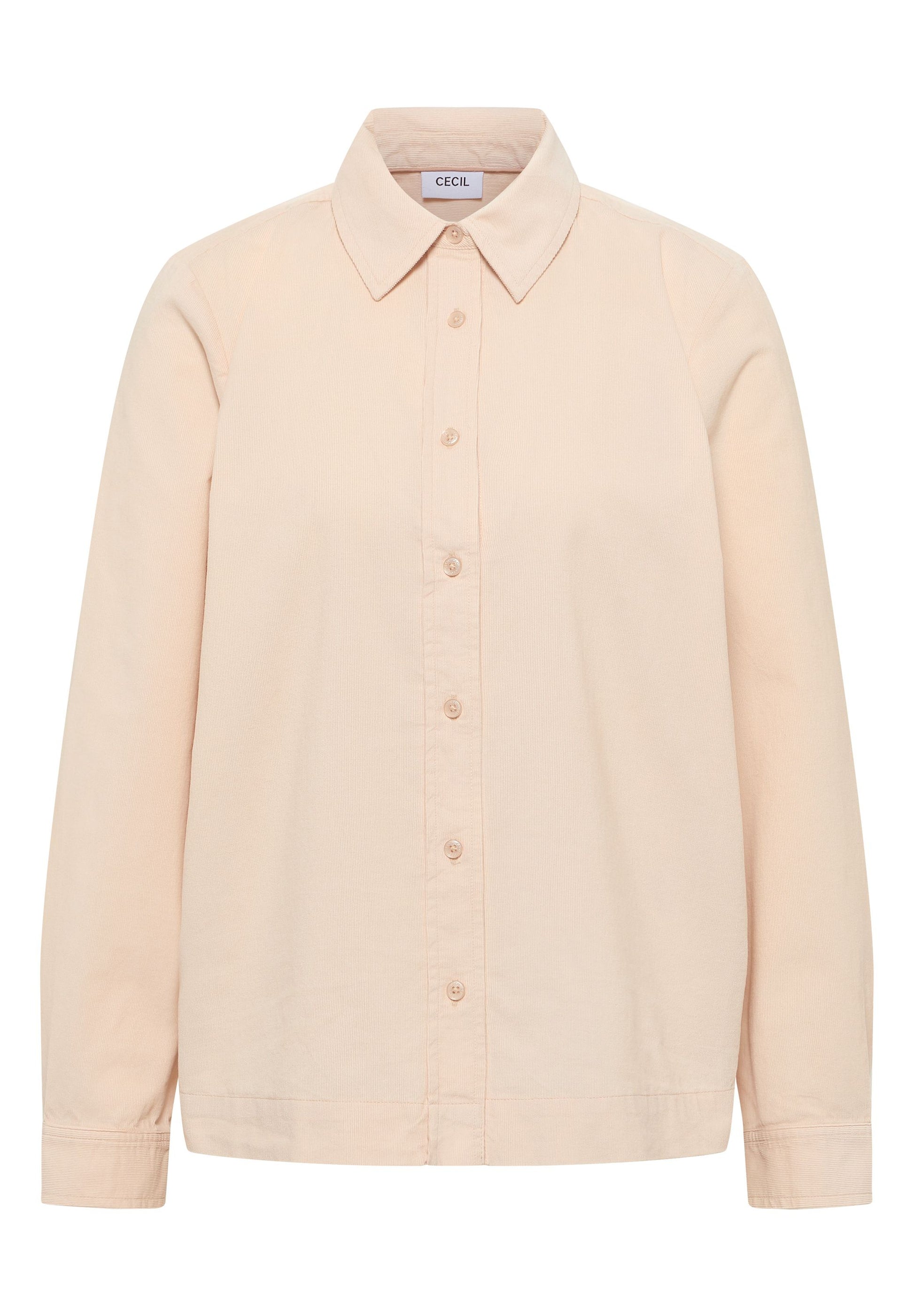 Cecil Damen Cord Hemdbluse XXL beige
