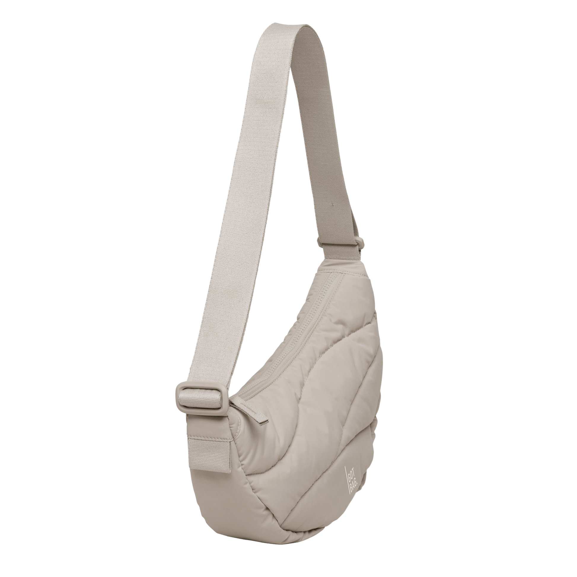Got Bag Damen Tasche Wavy Puffer Moon Bag beige