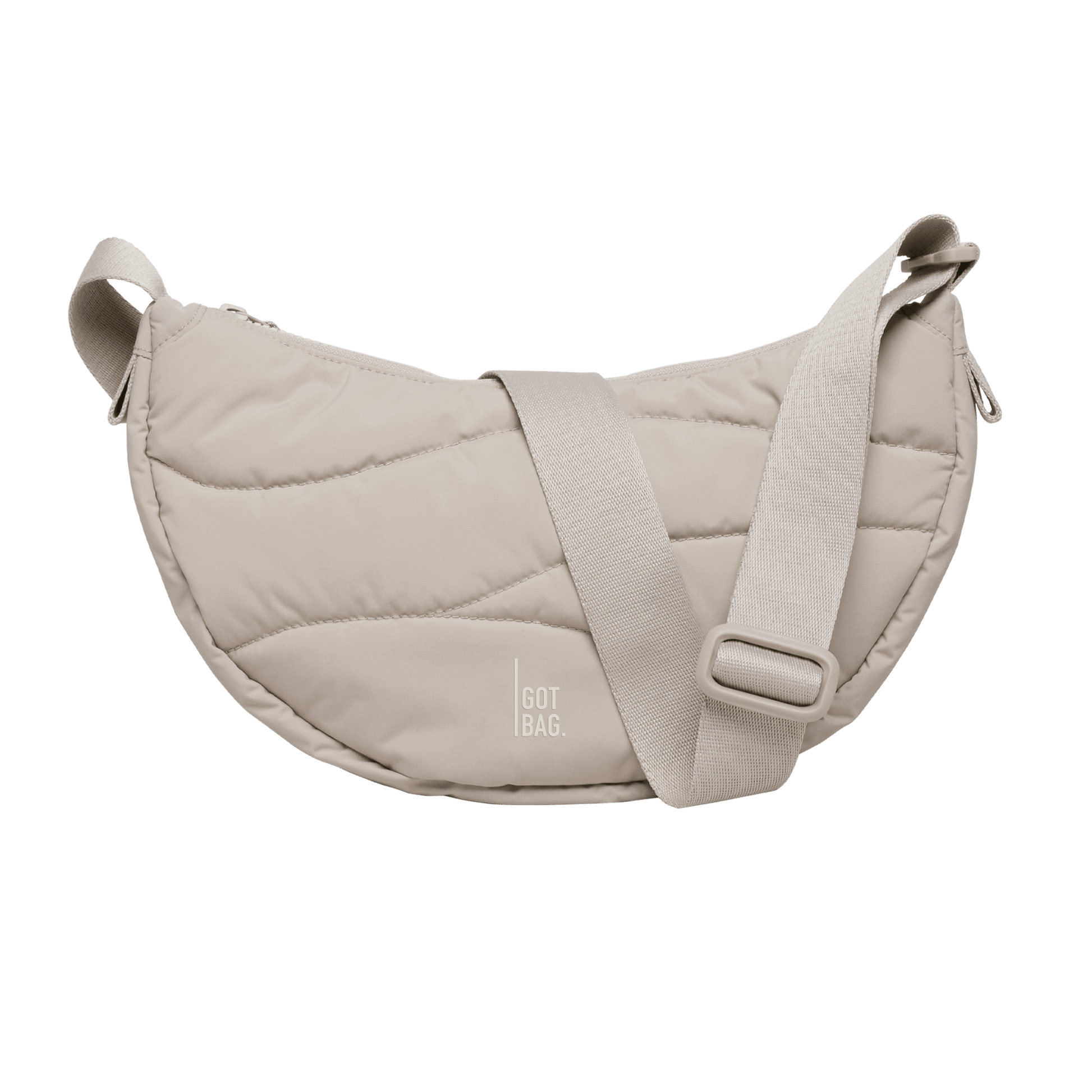 Got Bag Damen Tasche Wavy Puffer Moon Bag beige
