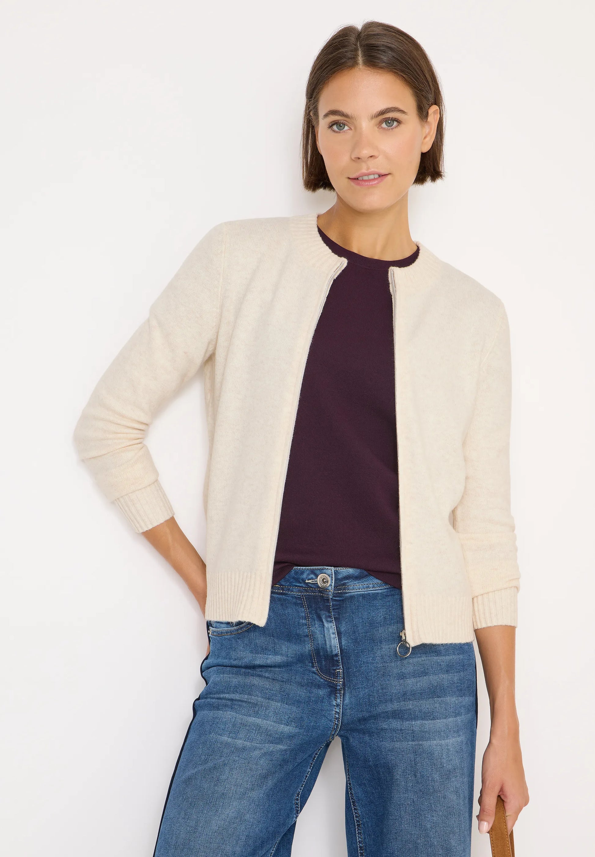 Cecil Damen Strickjacke beige