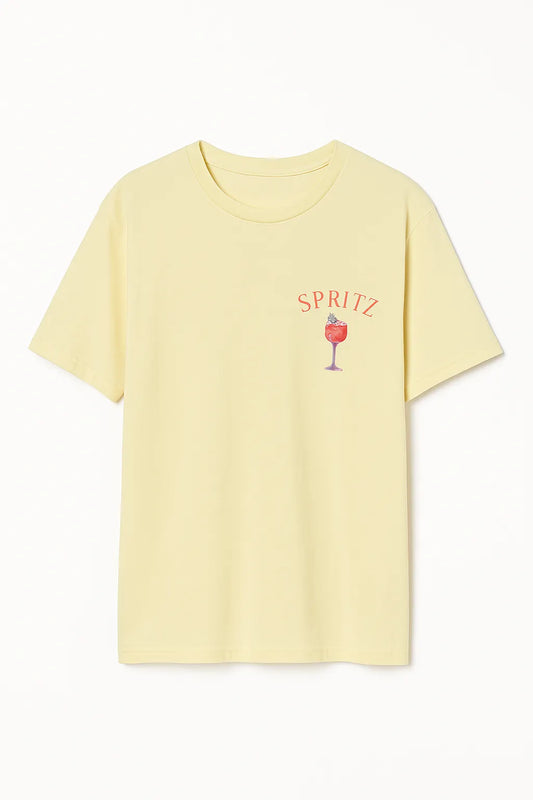 Larahutt Damen T-Shirt Spritz gelb