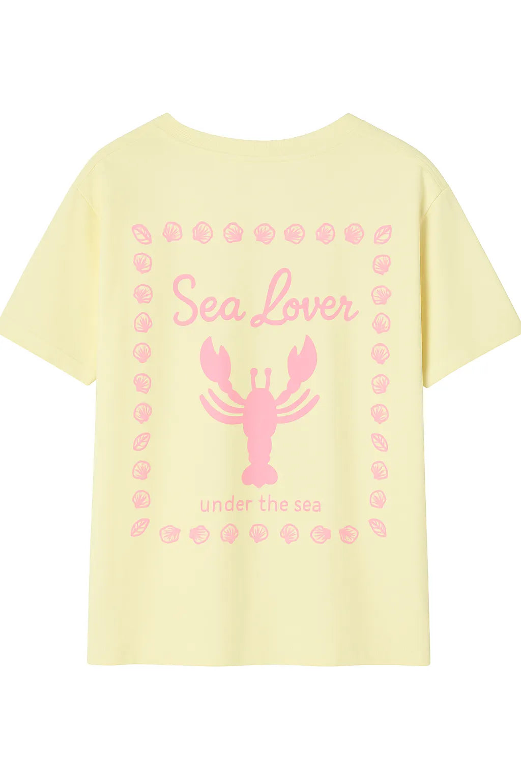 Larahutt Damen T-Shirt "Hummer-Sea Love" gelb