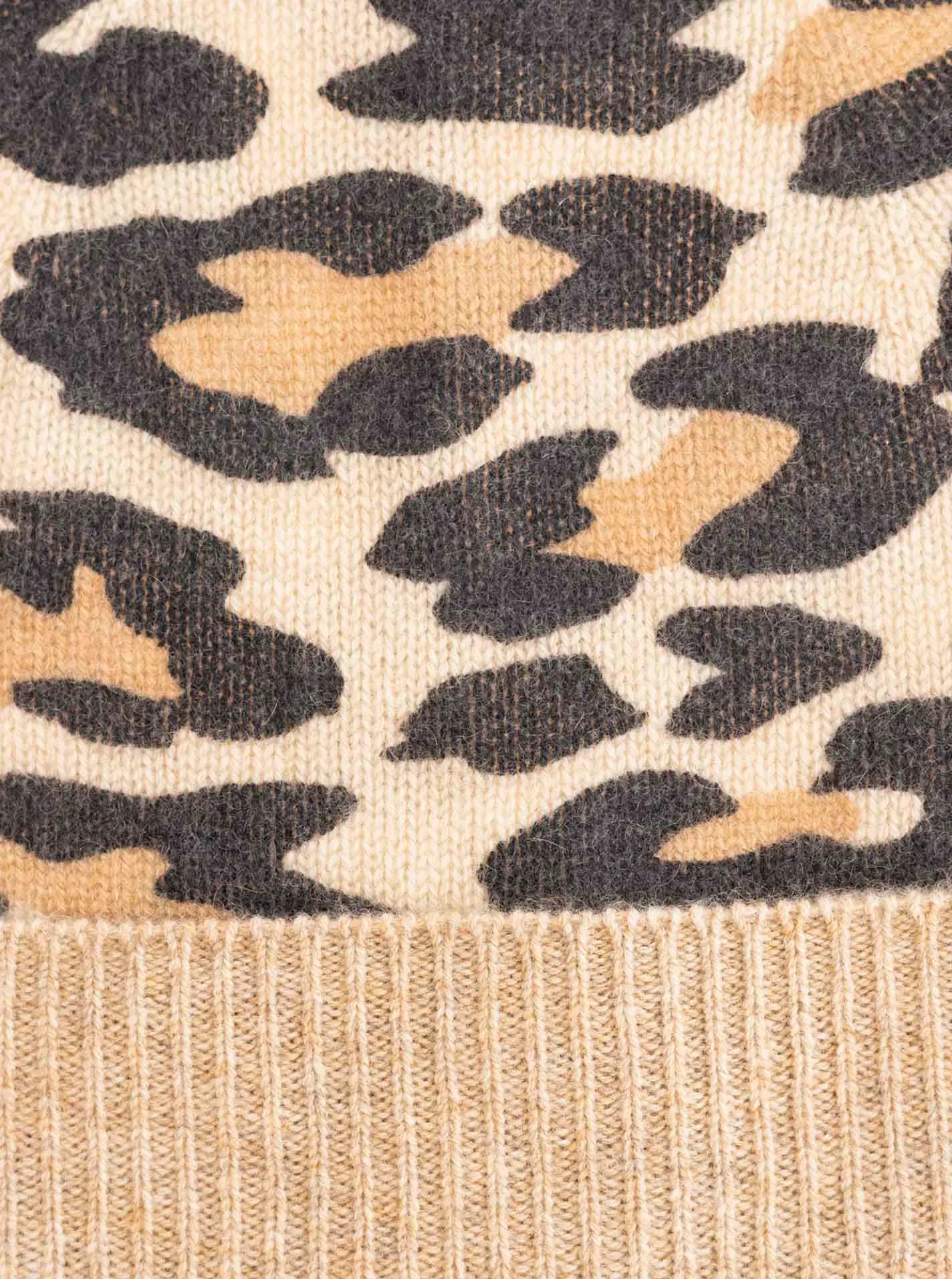 Zwillingsherz Damen Cashmere Mütze "Leo" ZH25172 beige