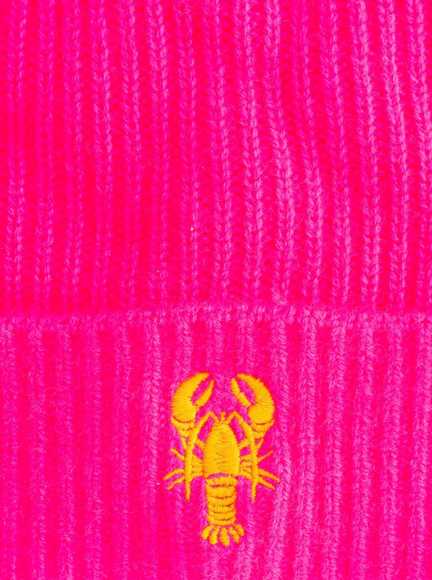 Zwillingsherz Damen Umschlagmütze "Hummer" pink