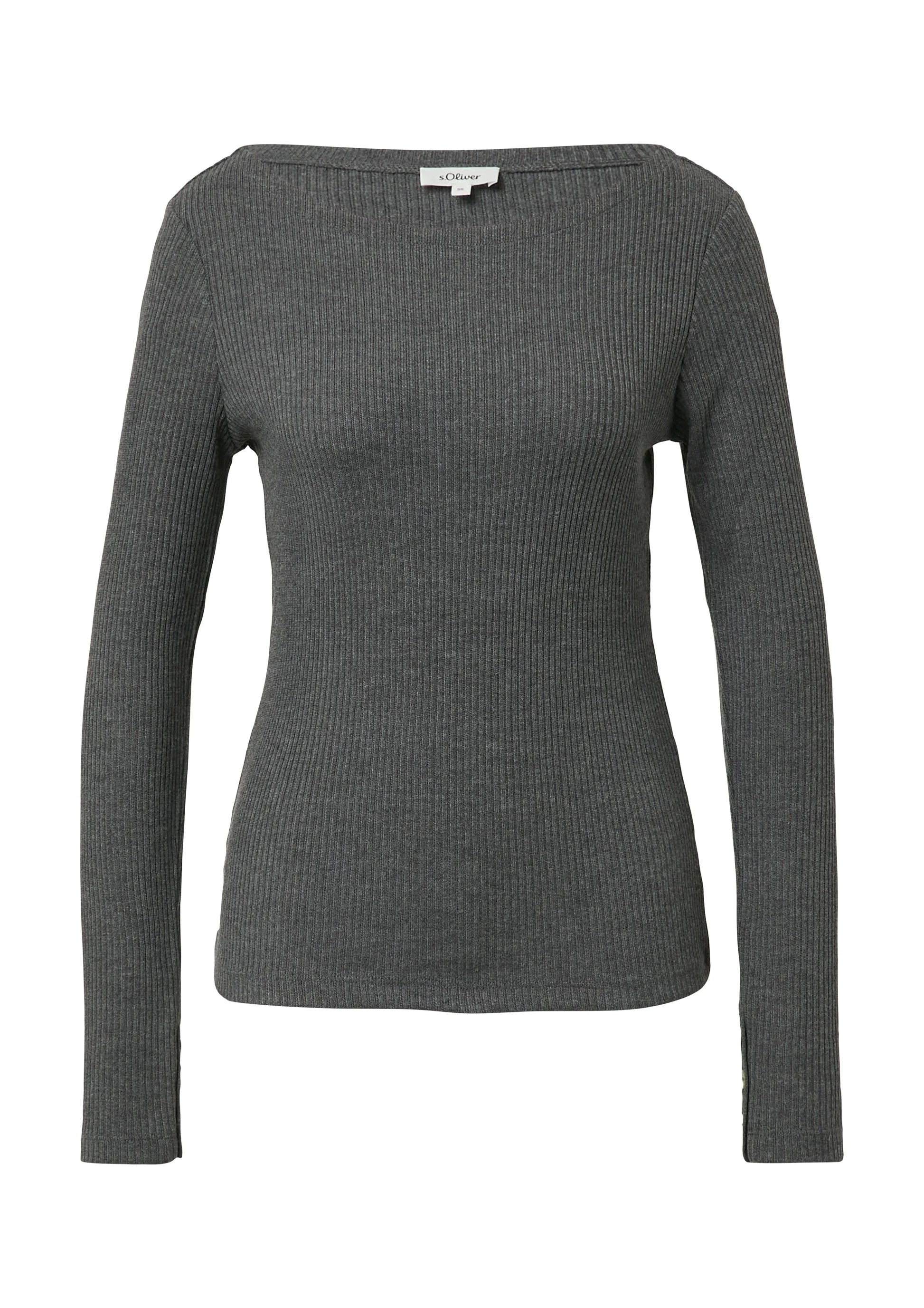 s.Oliver Damen T-Shirt grau