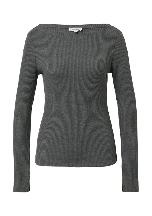 s.Oliver Damen T-Shirt grau