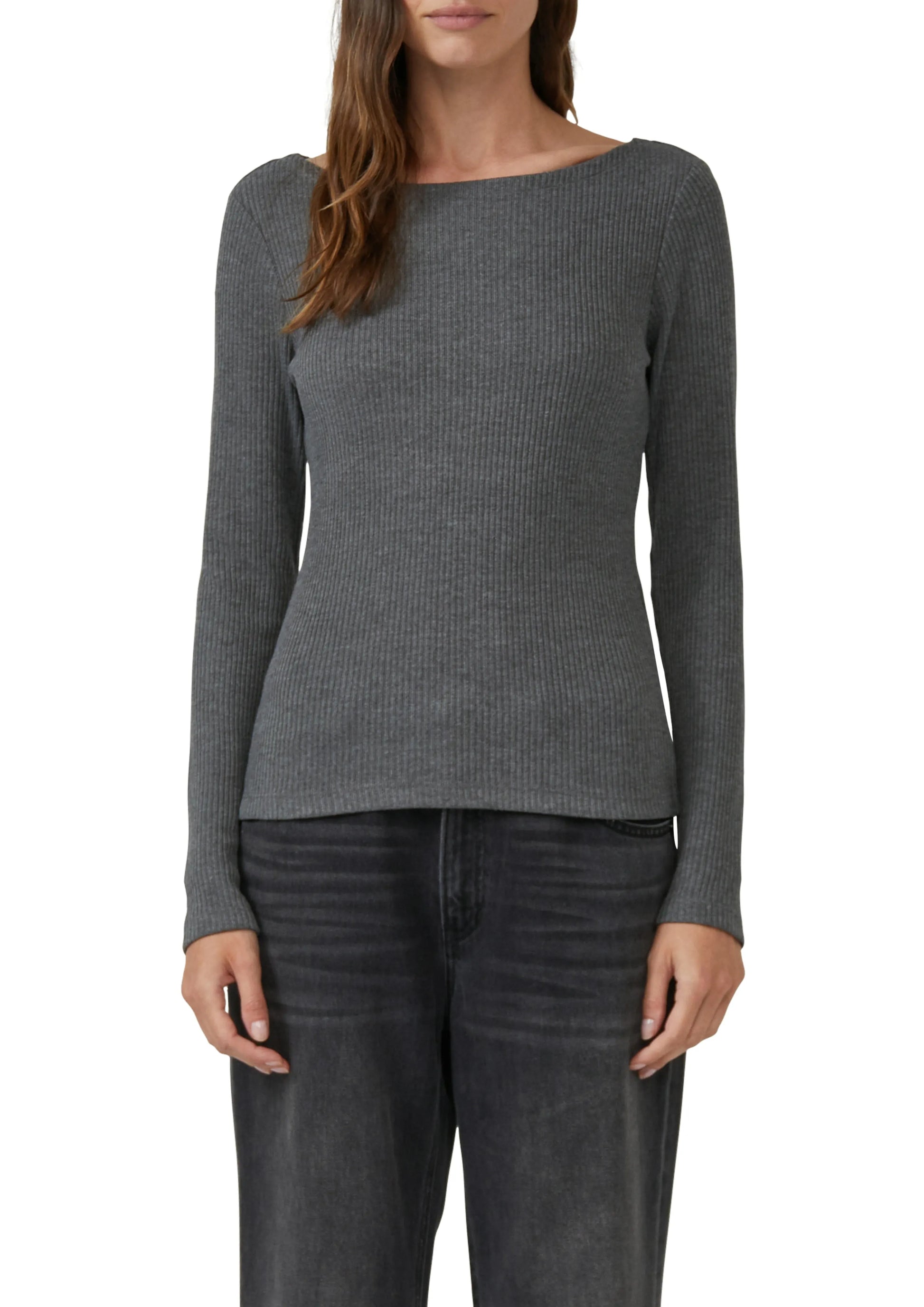 s.Oliver Damen T-Shirt grau