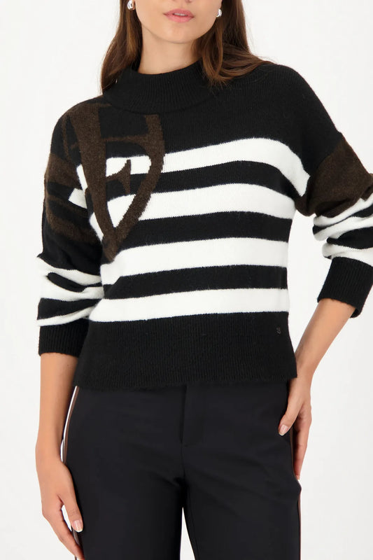 Monari Damen Pullover schwarz