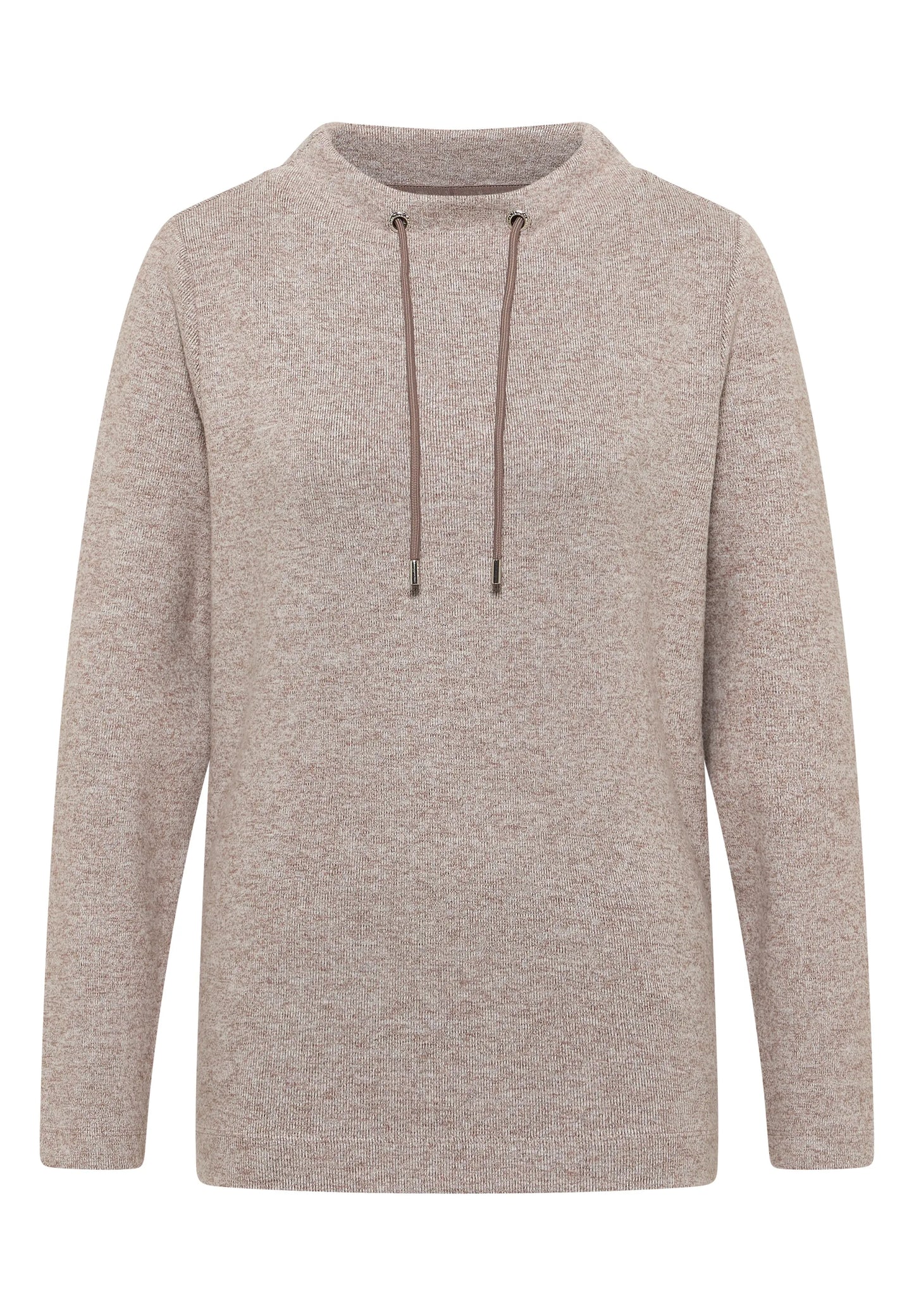 Cecil – Cecil Damen Funnelneck Melange Rippshirt