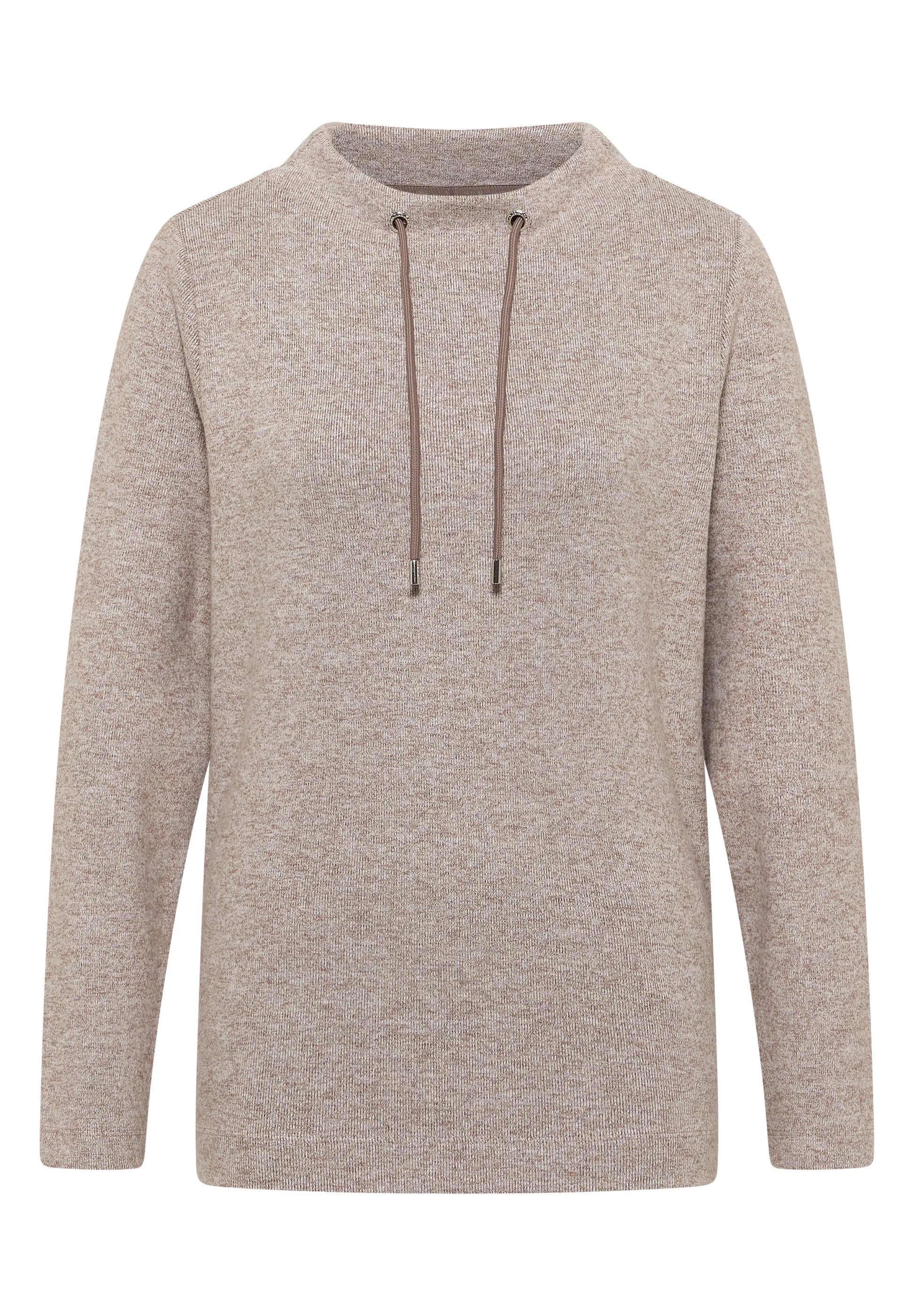 Cecil – Cecil Damen Funnelneck Melange Rippshirt