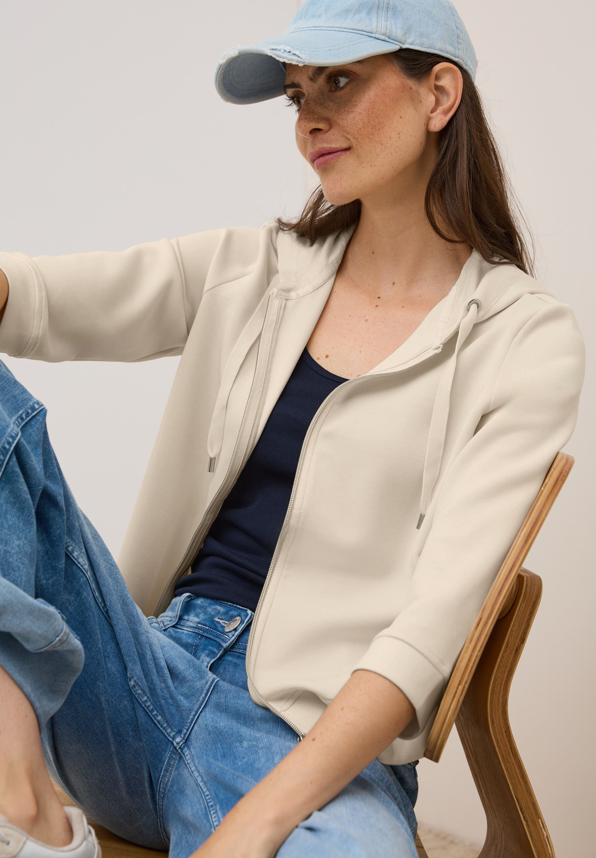 Cecil Damen Kapuzenjacke beige