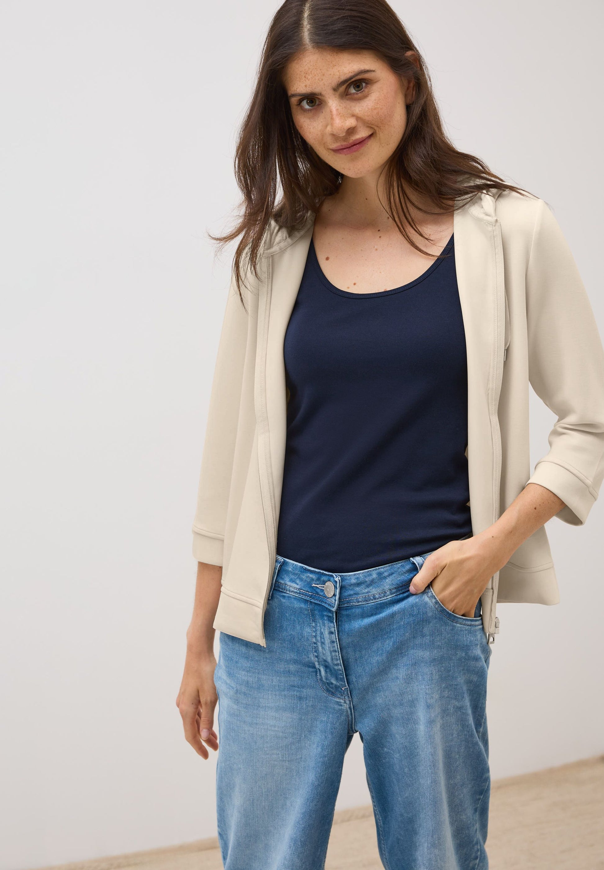 Cecil Damen Kapuzenjacke beige