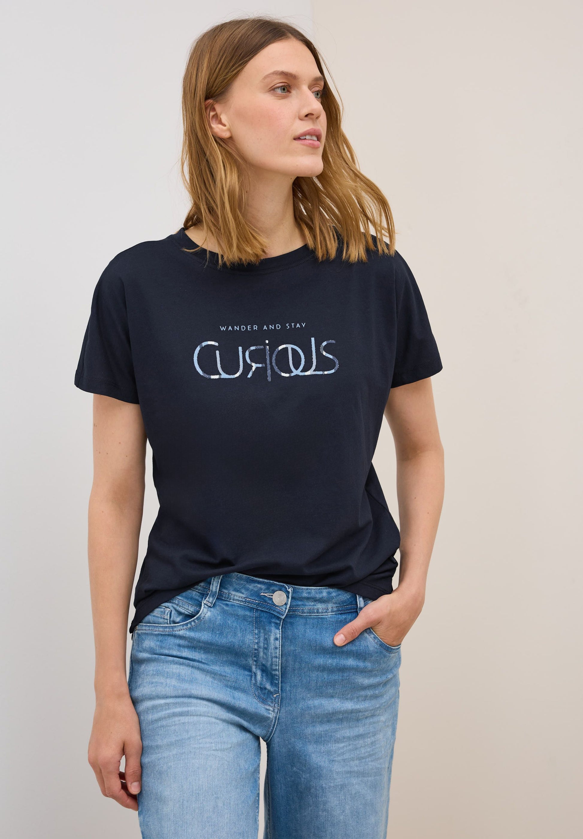 Cecil Damen T-Shirt blau