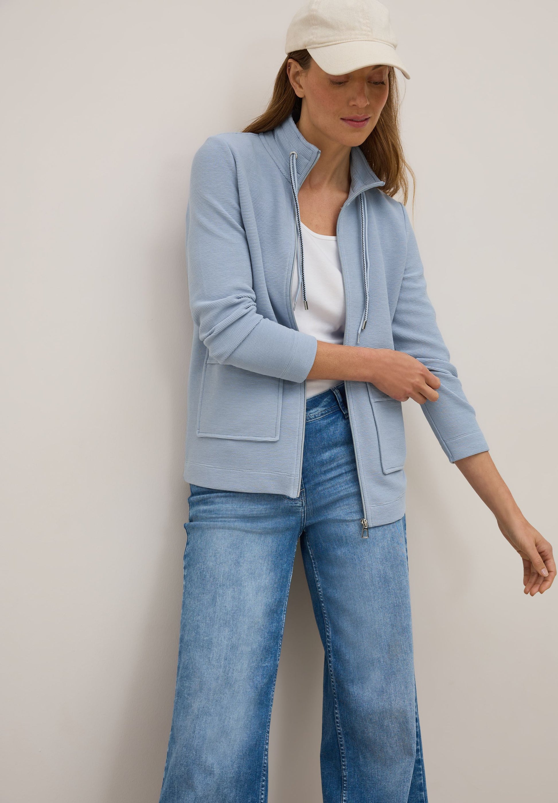 Cecil Damen Ottoman Jacke blau