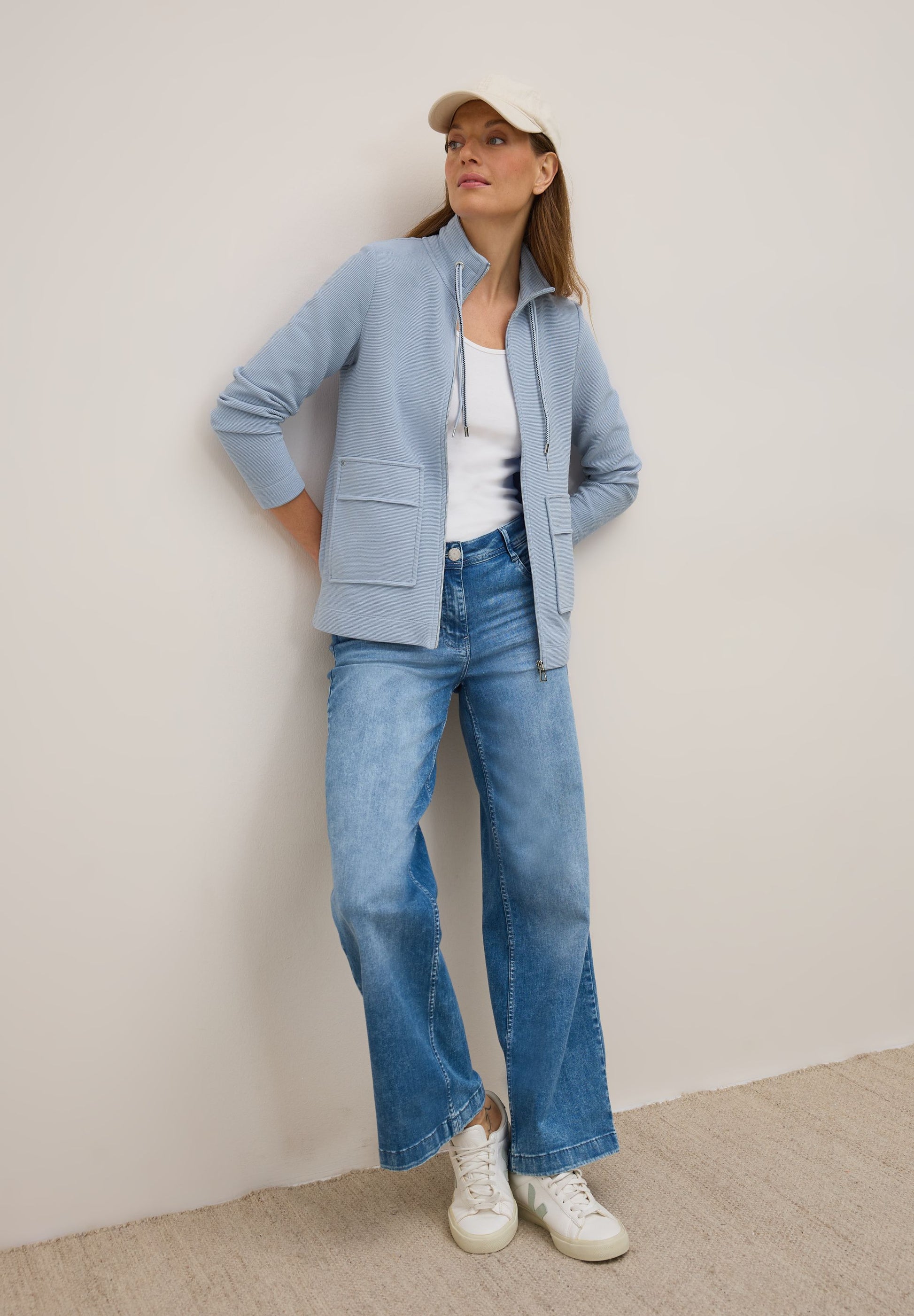 Cecil Damen Ottoman Jacke blau