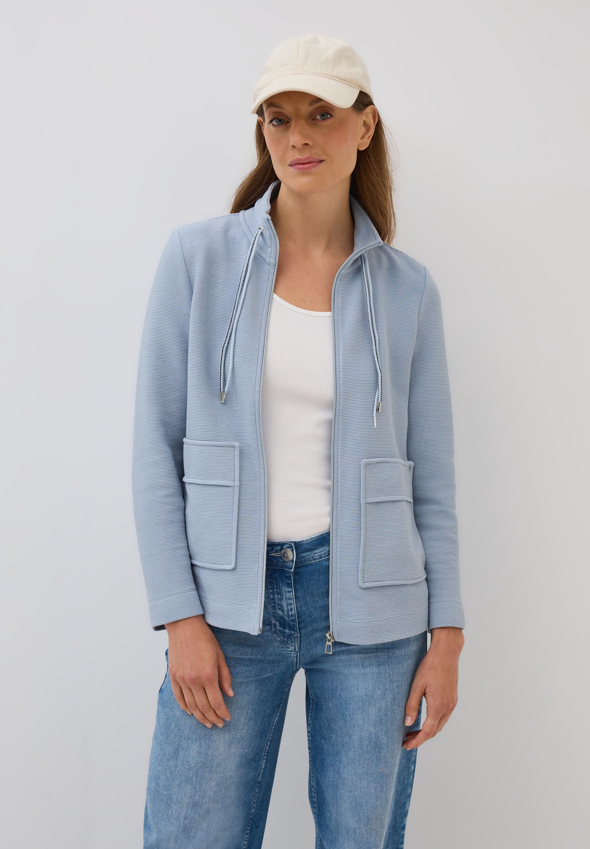 Cecil Damen Ottoman Jacke blau