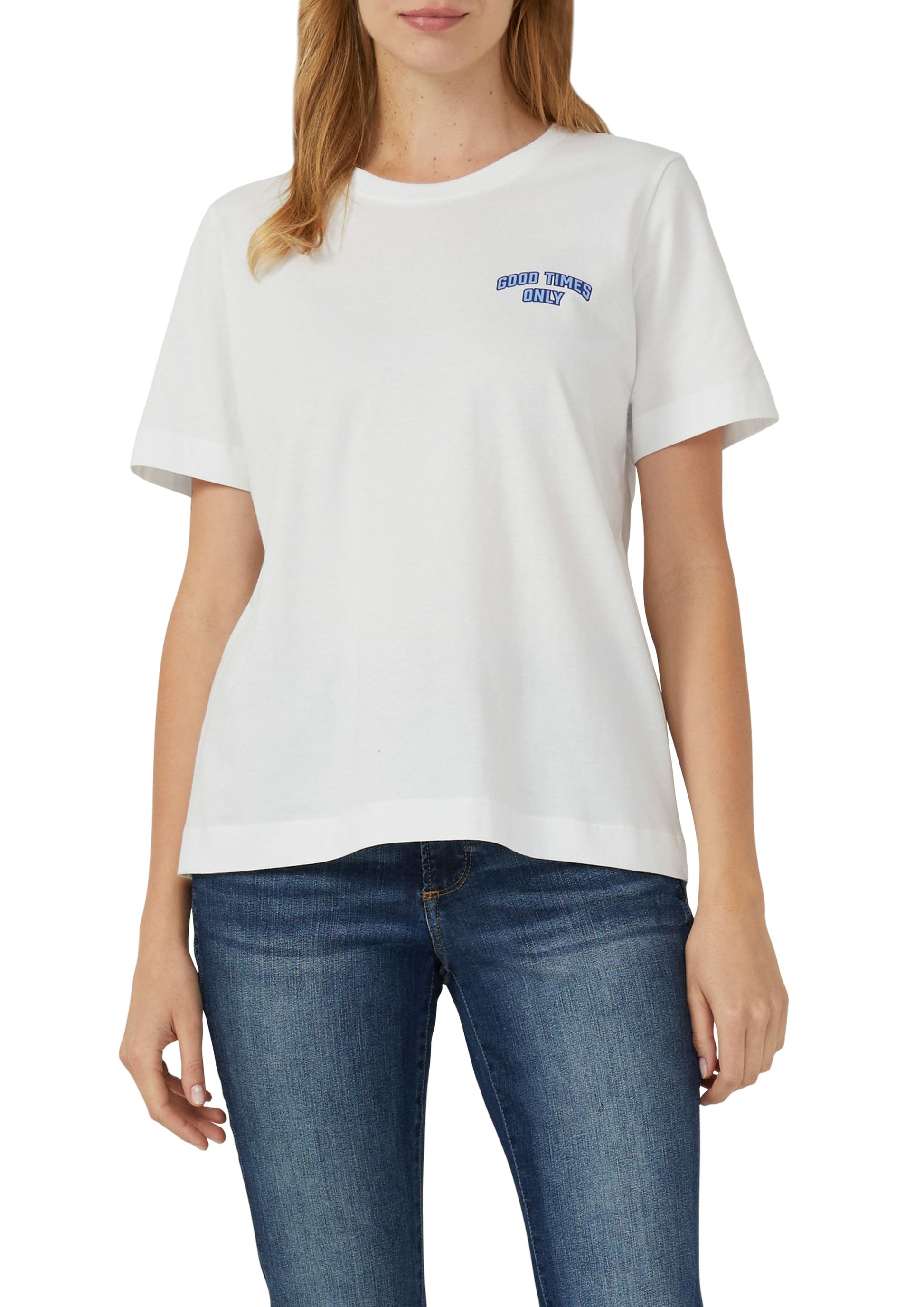 s.Oliver Damen T-Shirt weiß