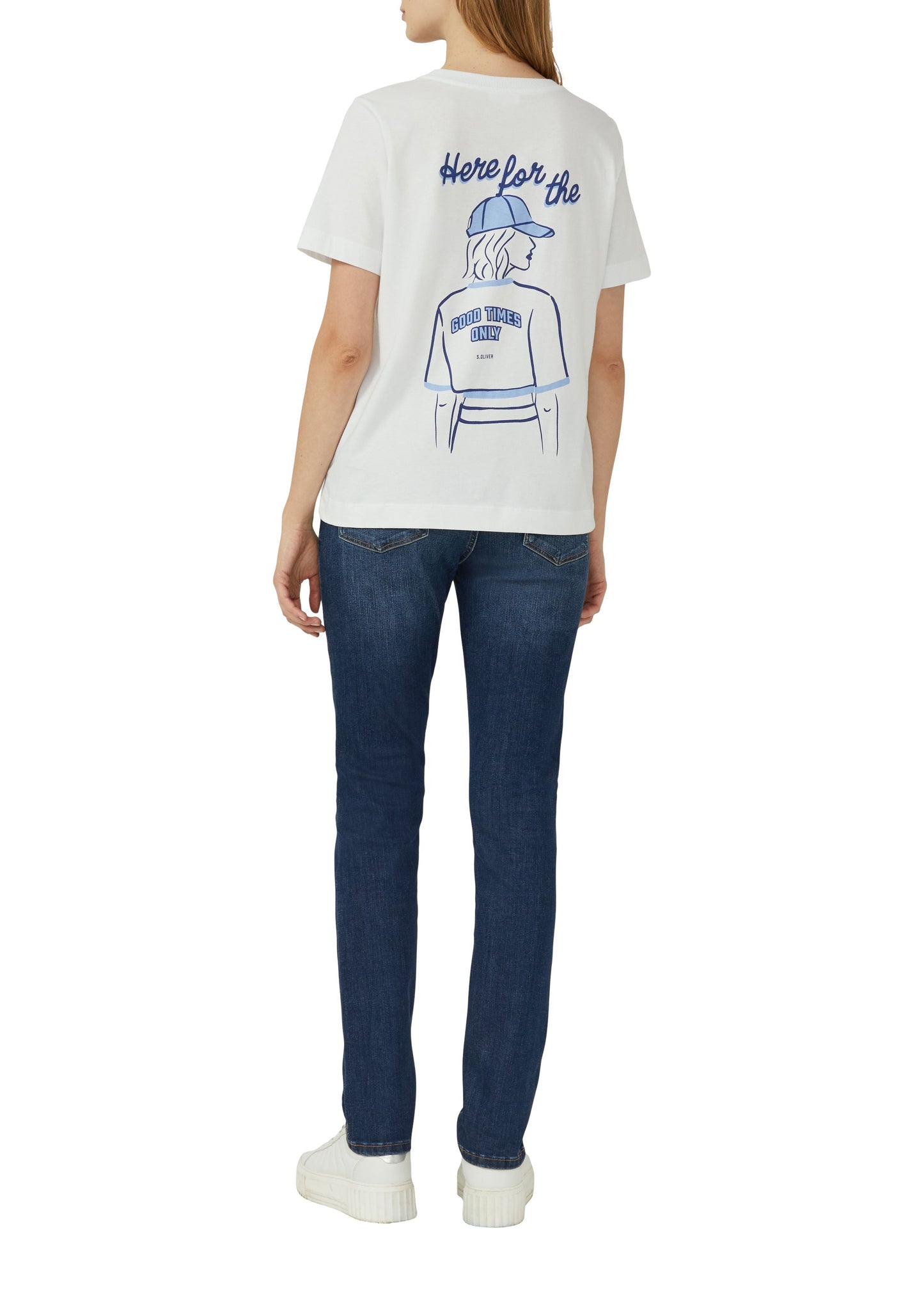 s.Oliver Damen T-Shirt weiß
