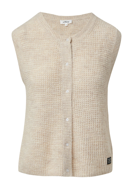 s.Oliver Damen Strickweste beige