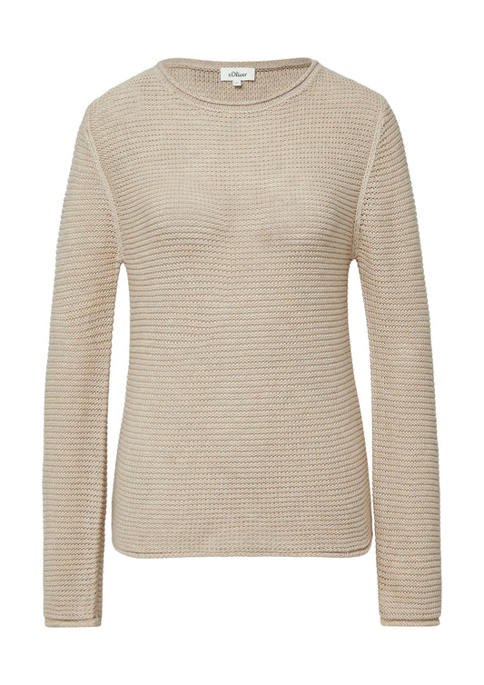 s.Oliver Damen Strickpullover beige