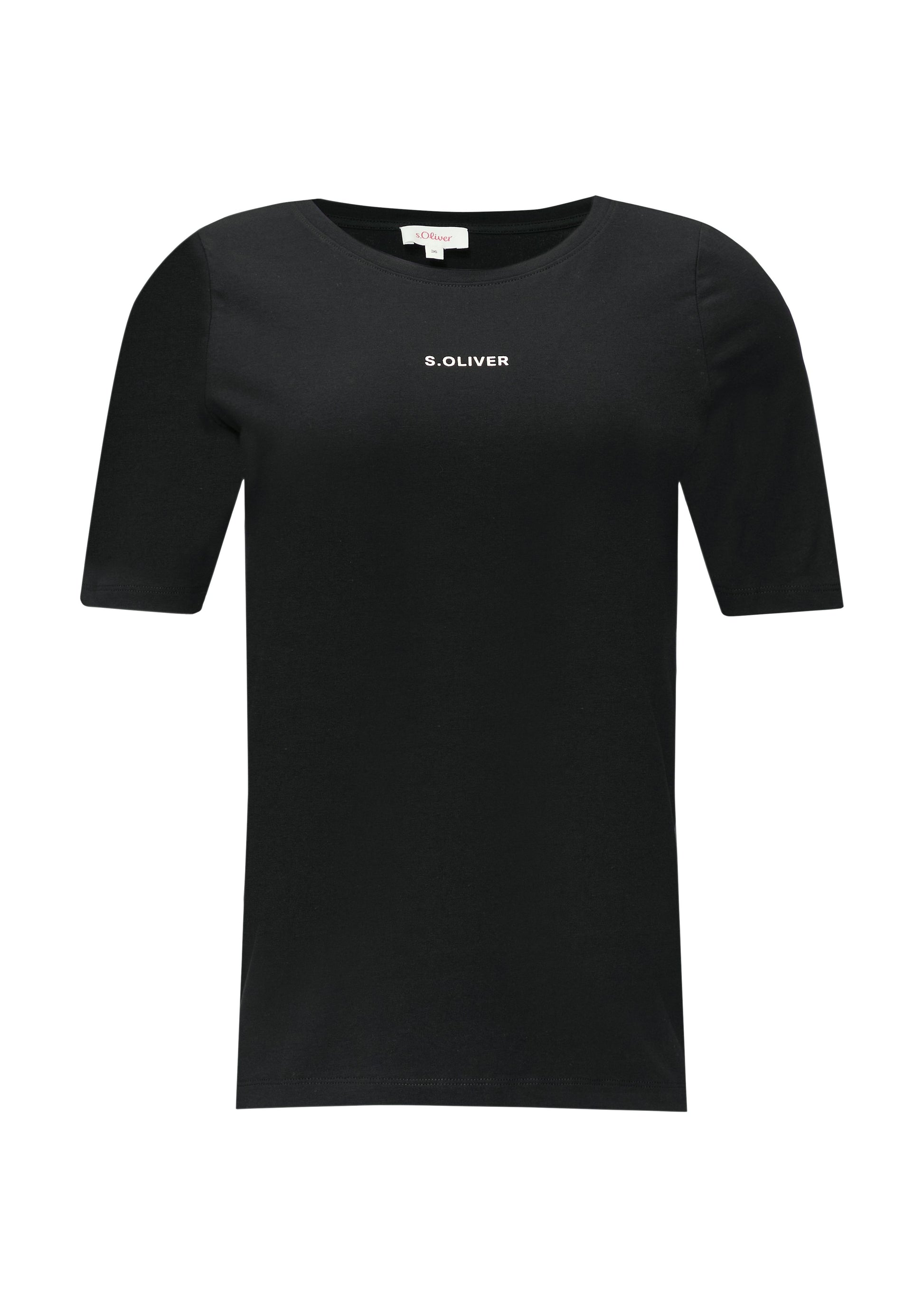 s.Oliver Damen T-Shirt schwarz